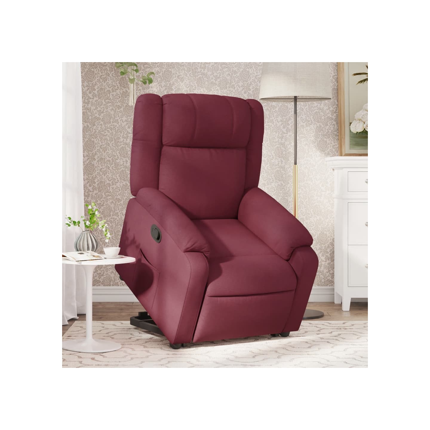 Fauteuil inclinable rouge bordeaux tissu