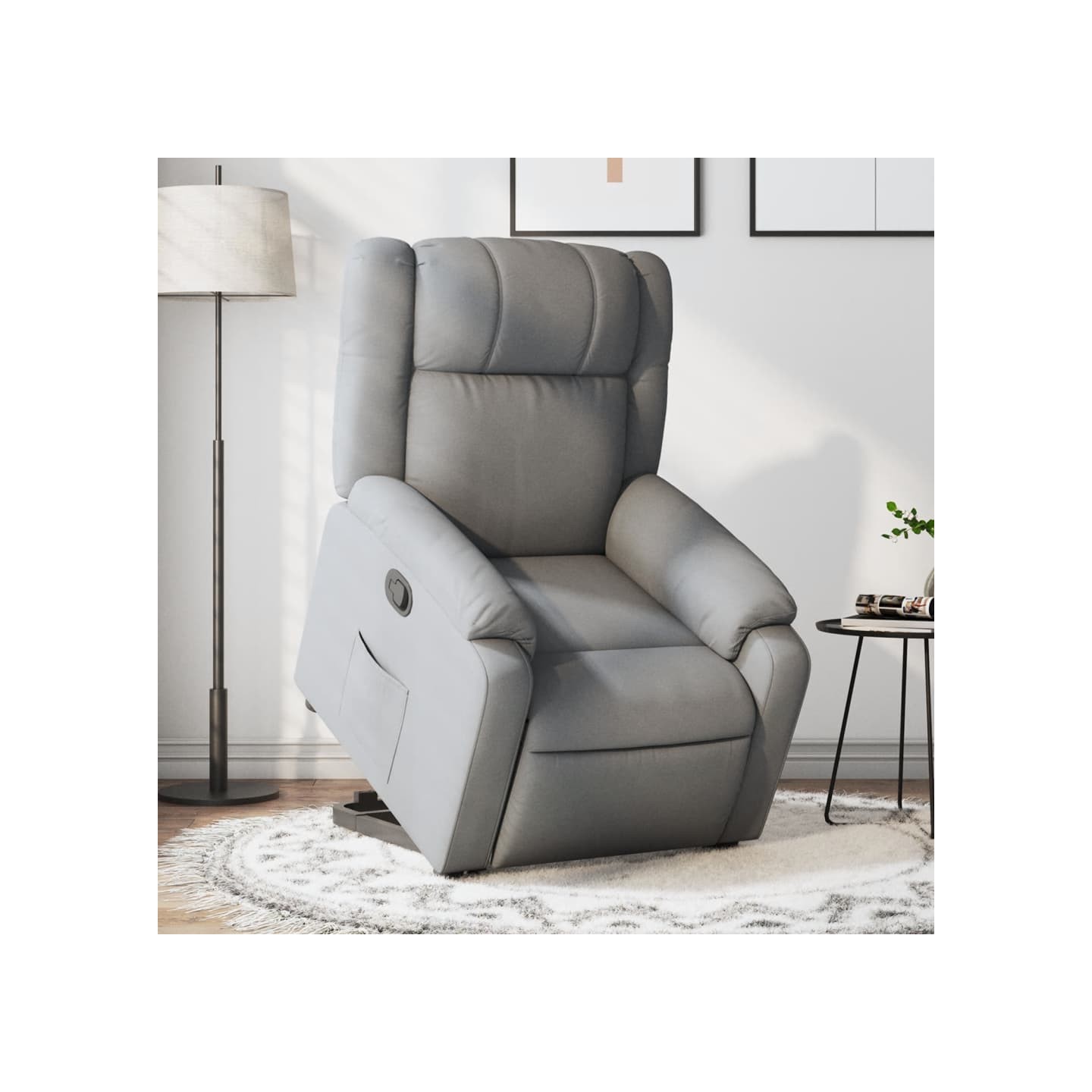 Fauteuil inclinable Gris clair Tissu