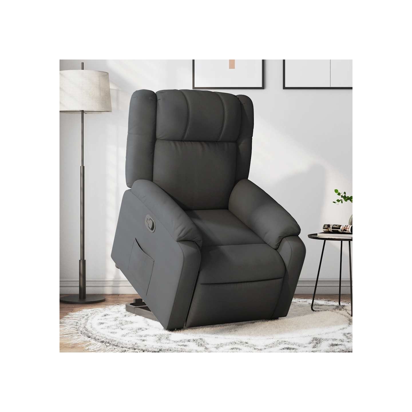 Fauteuil inclinable Gris foncé Tissu
