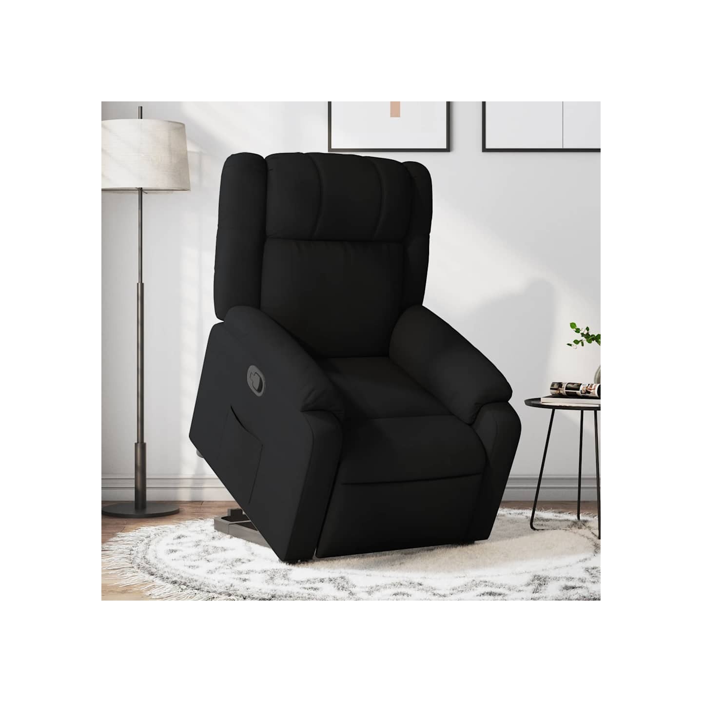 Fauteuil inclinable noir tissu