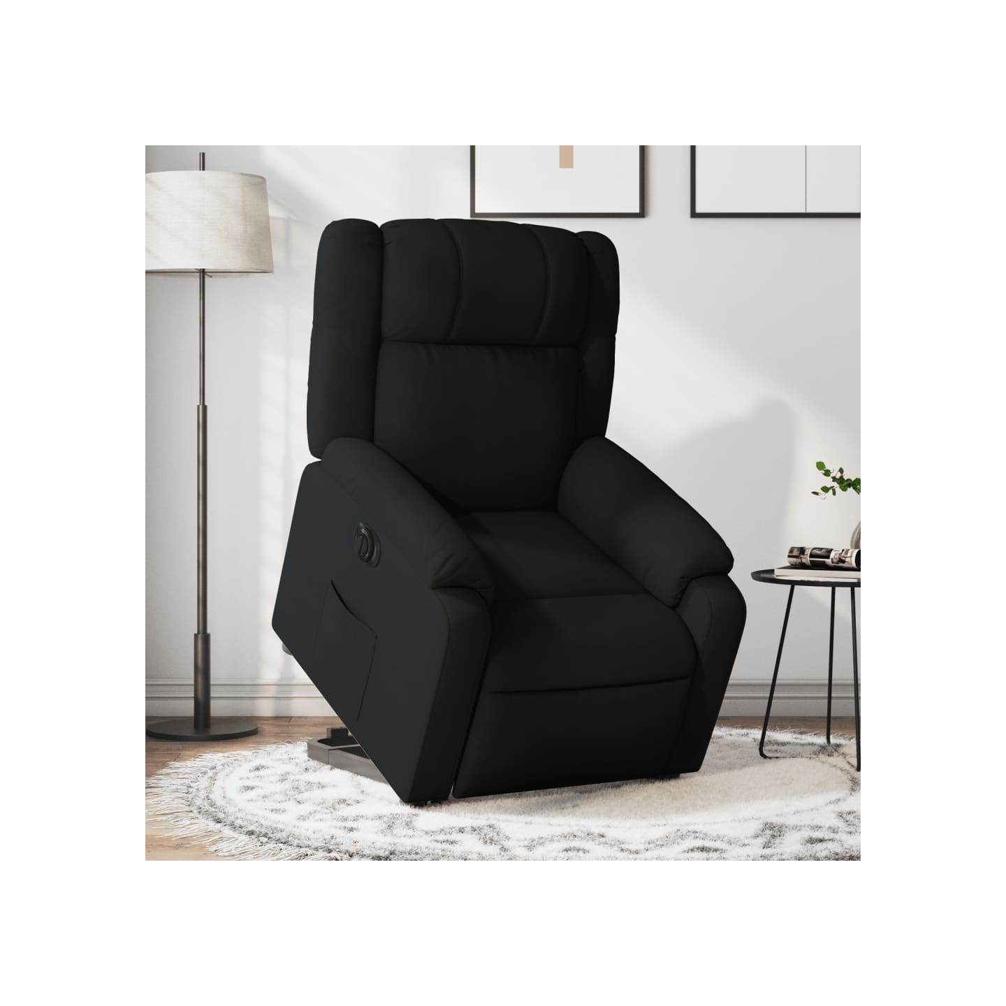 Fauteuil inclinable électrique noir tissu