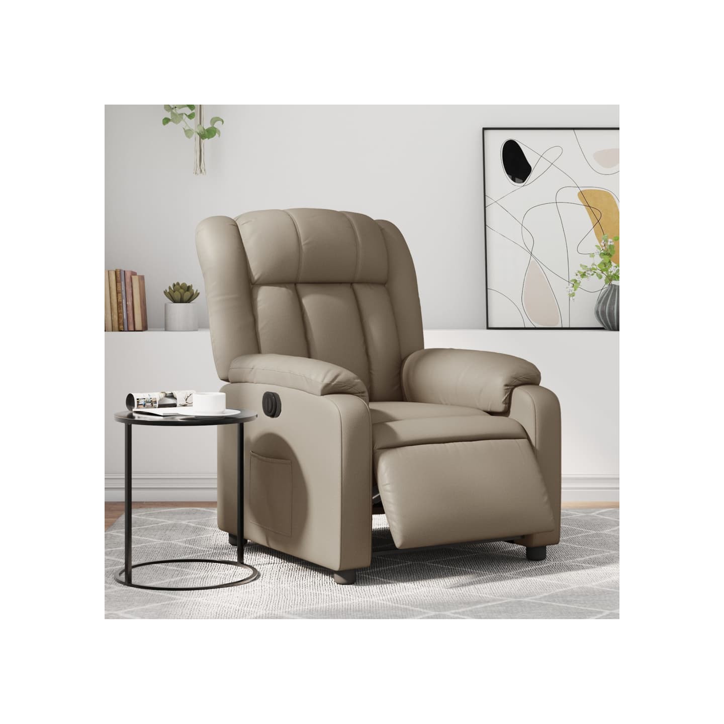 Fauteuil inclinable électrique Cappuccino Similicuir