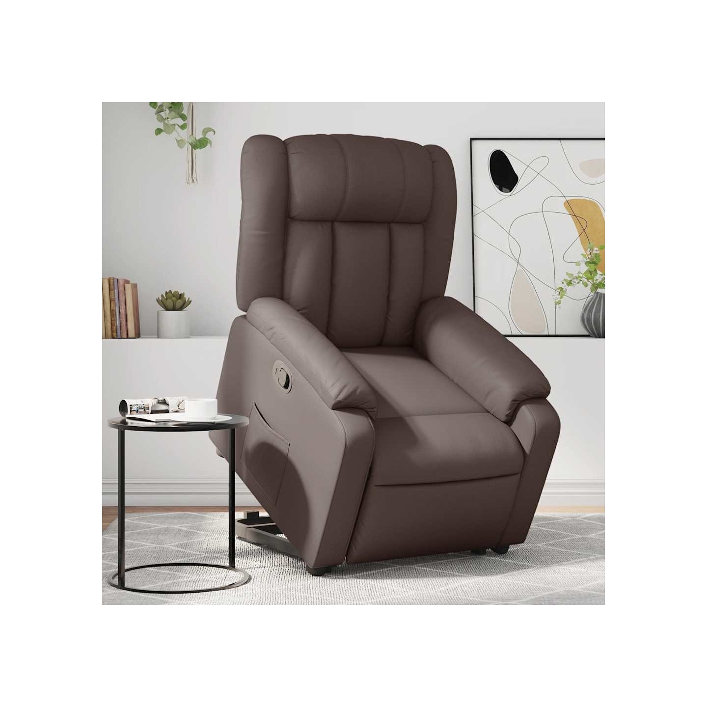 Fauteuil inclinable marron similicuir