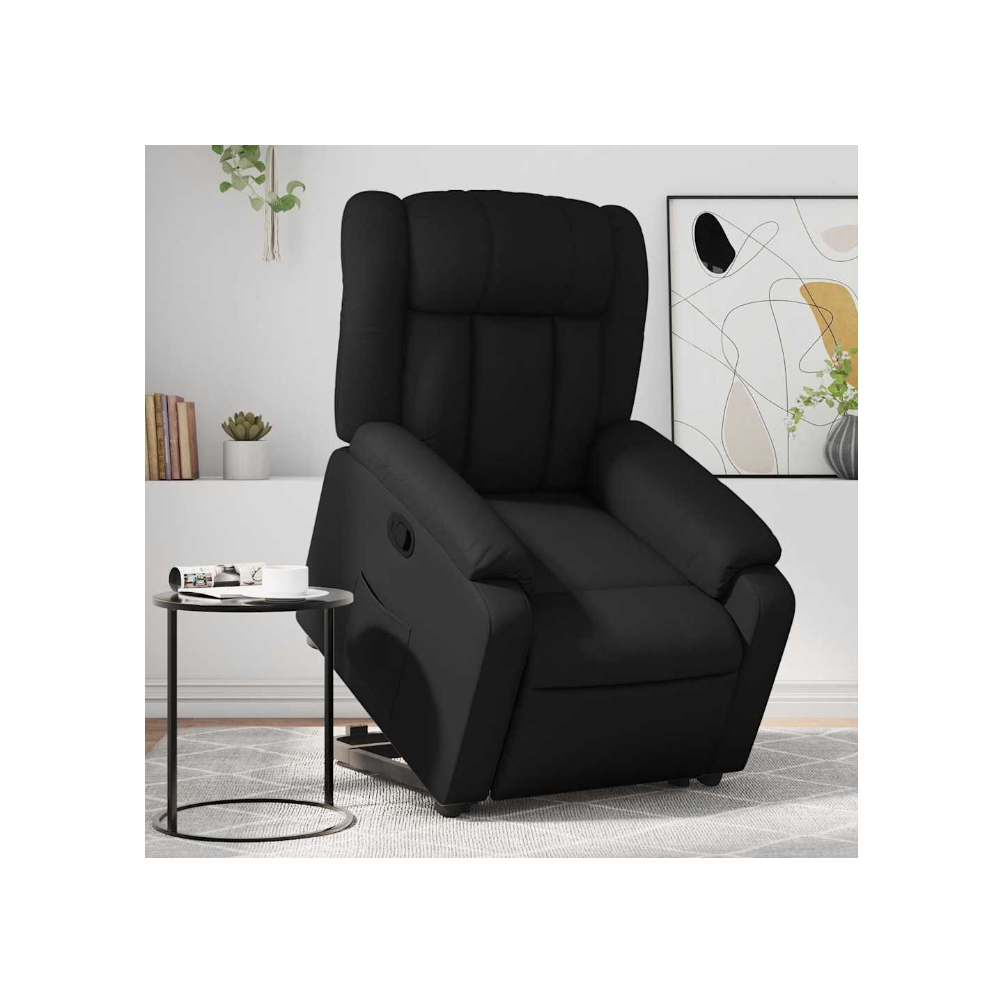 Fauteuil inclinable Noir Similicuir
