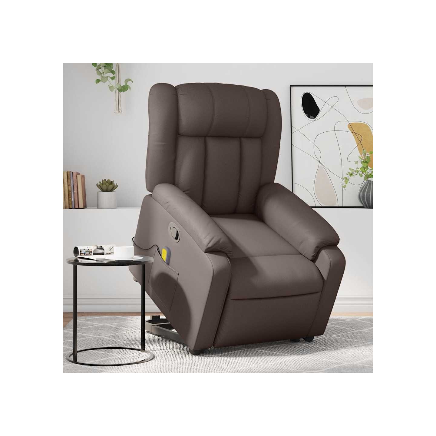 Fauteuil inclinable de massage Marron Similicuir