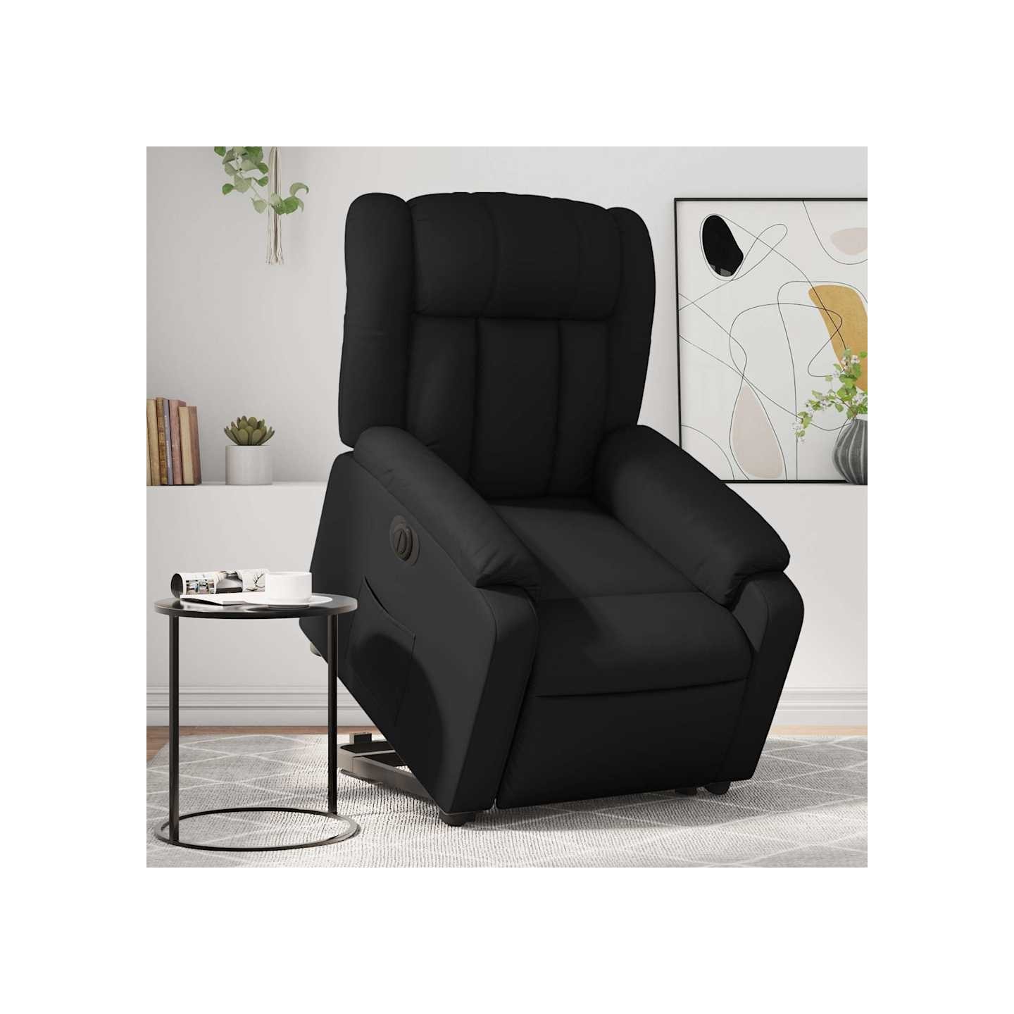 Fauteuil inclinable électrique noir similicuir