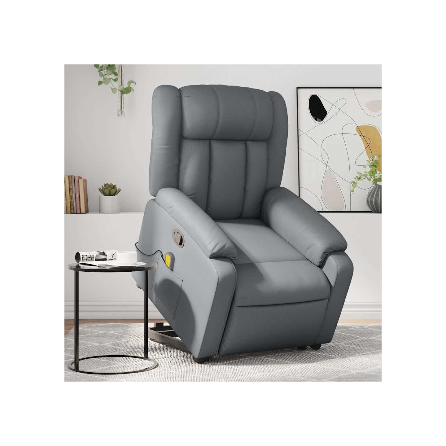 Fauteuil inclinable de massage Gris Similicuir