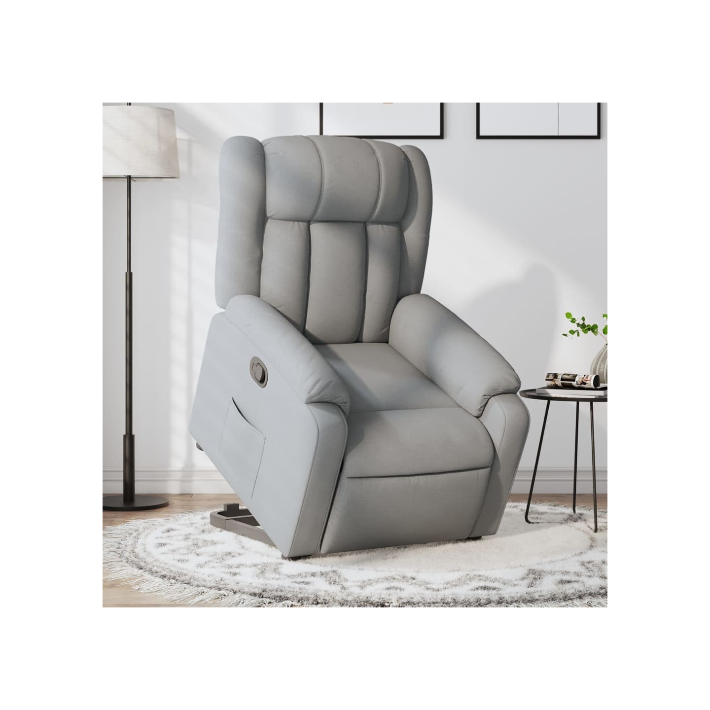 Fauteuil inclinable Gris clair Tissu
