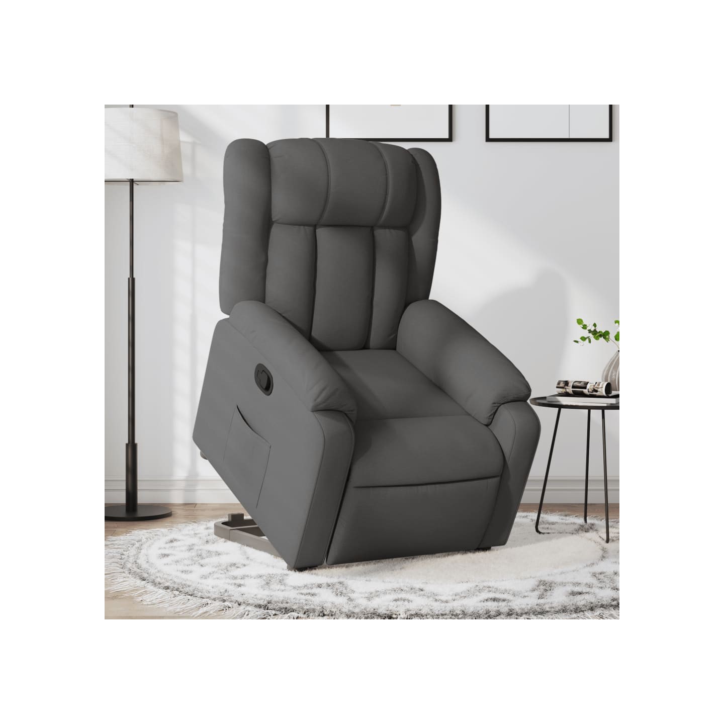 Fauteuil inclinable Gris foncé Tissu