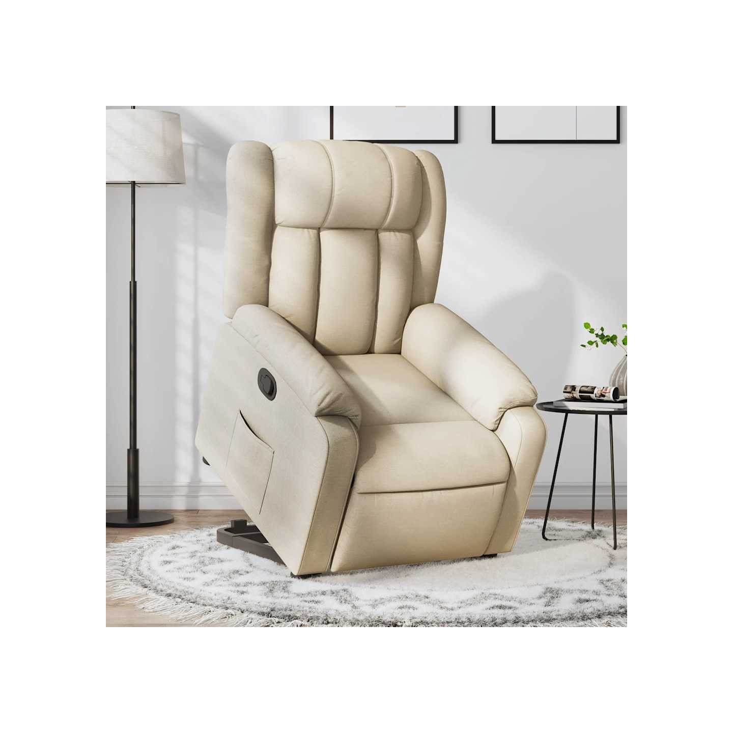 Fauteuil inclinable Crème Tissu