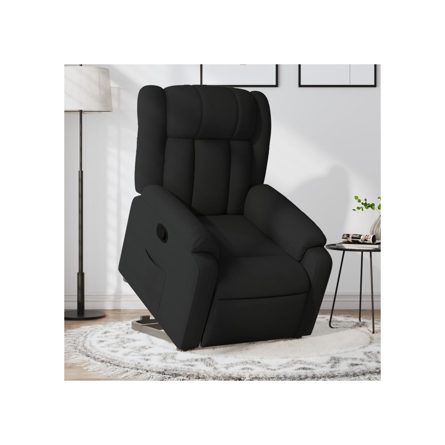 Fauteuil inclinable noir tissu