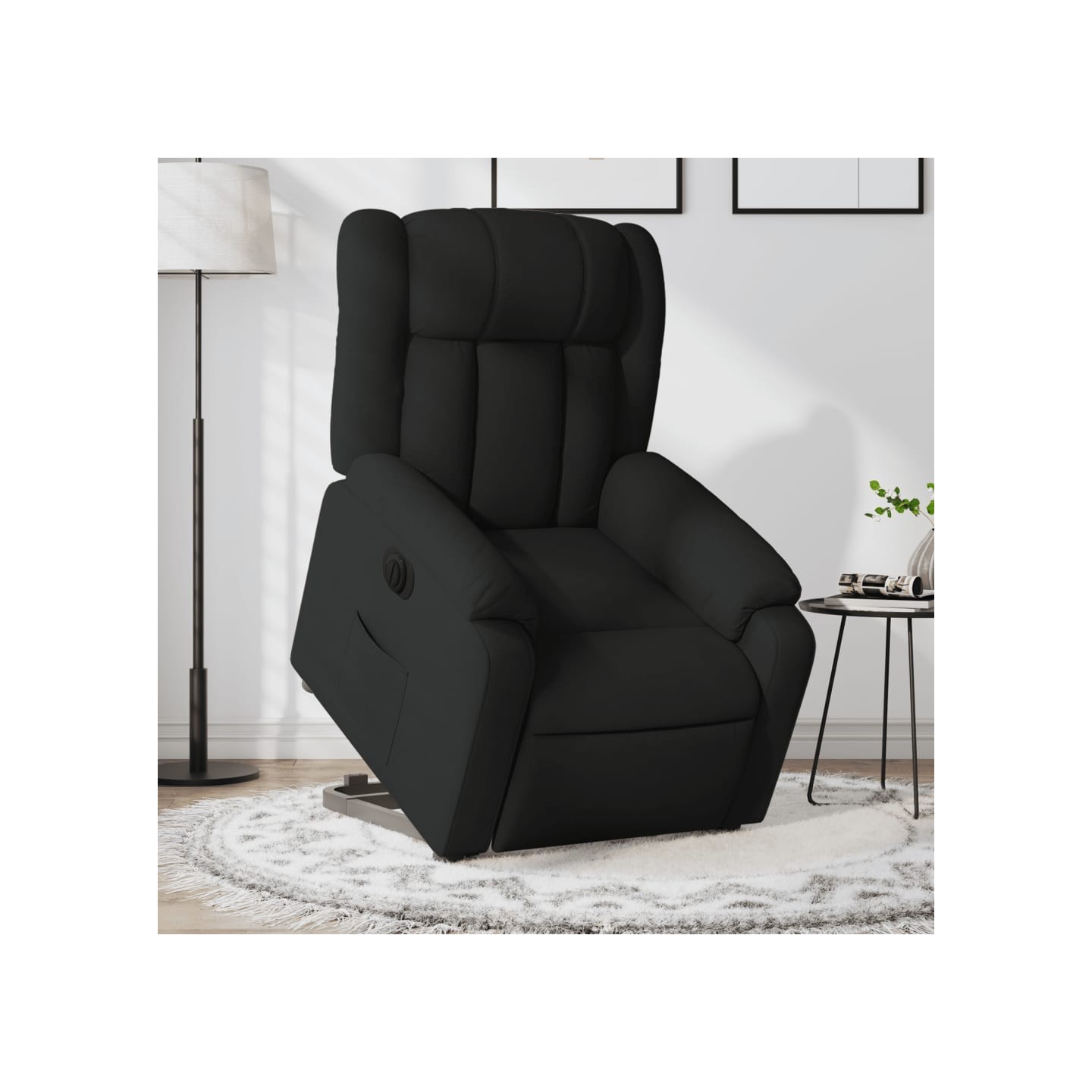 Fauteuil inclinable électrique noir tissu