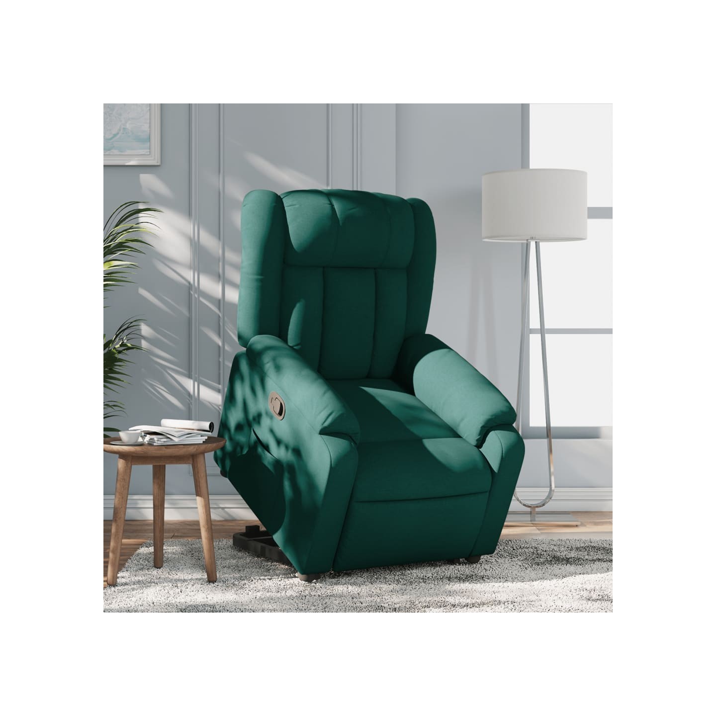 Fauteuil inclinable vert foncé tissu