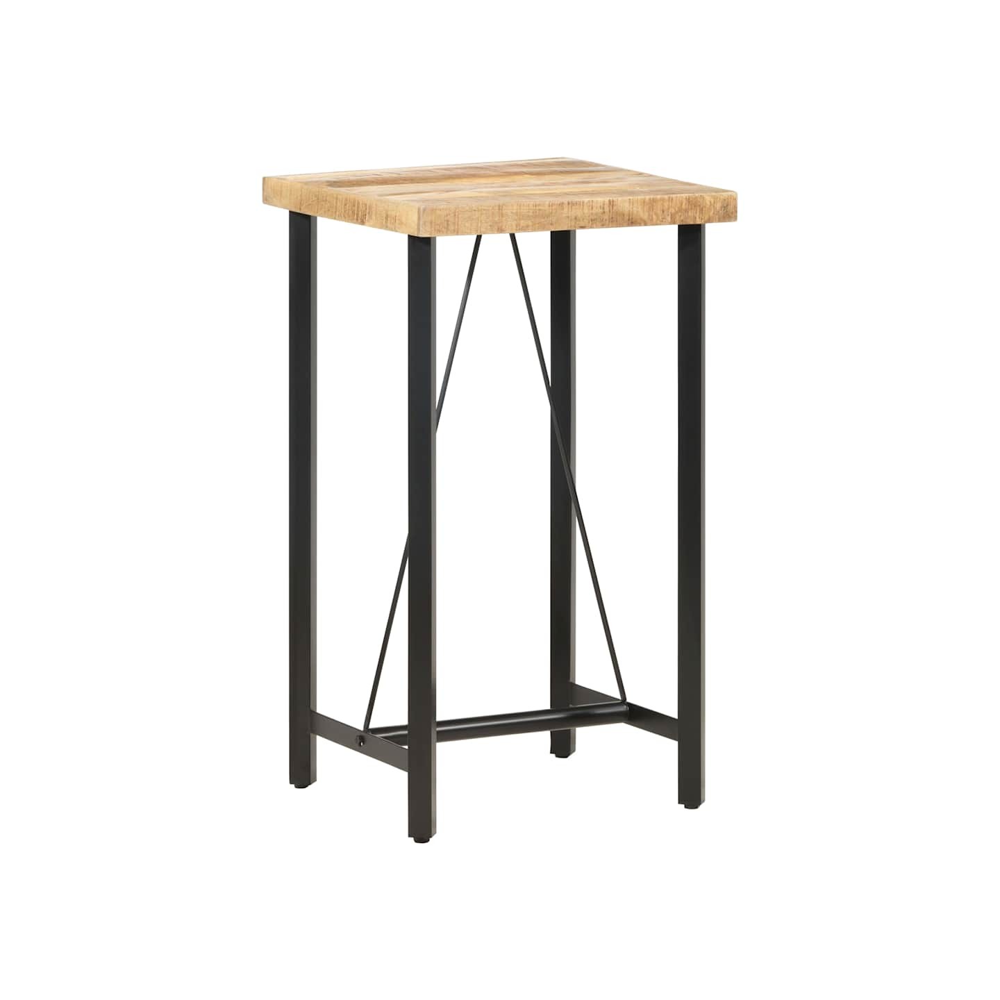 Table de bar 60x60x107 cm Bois de manguier brut