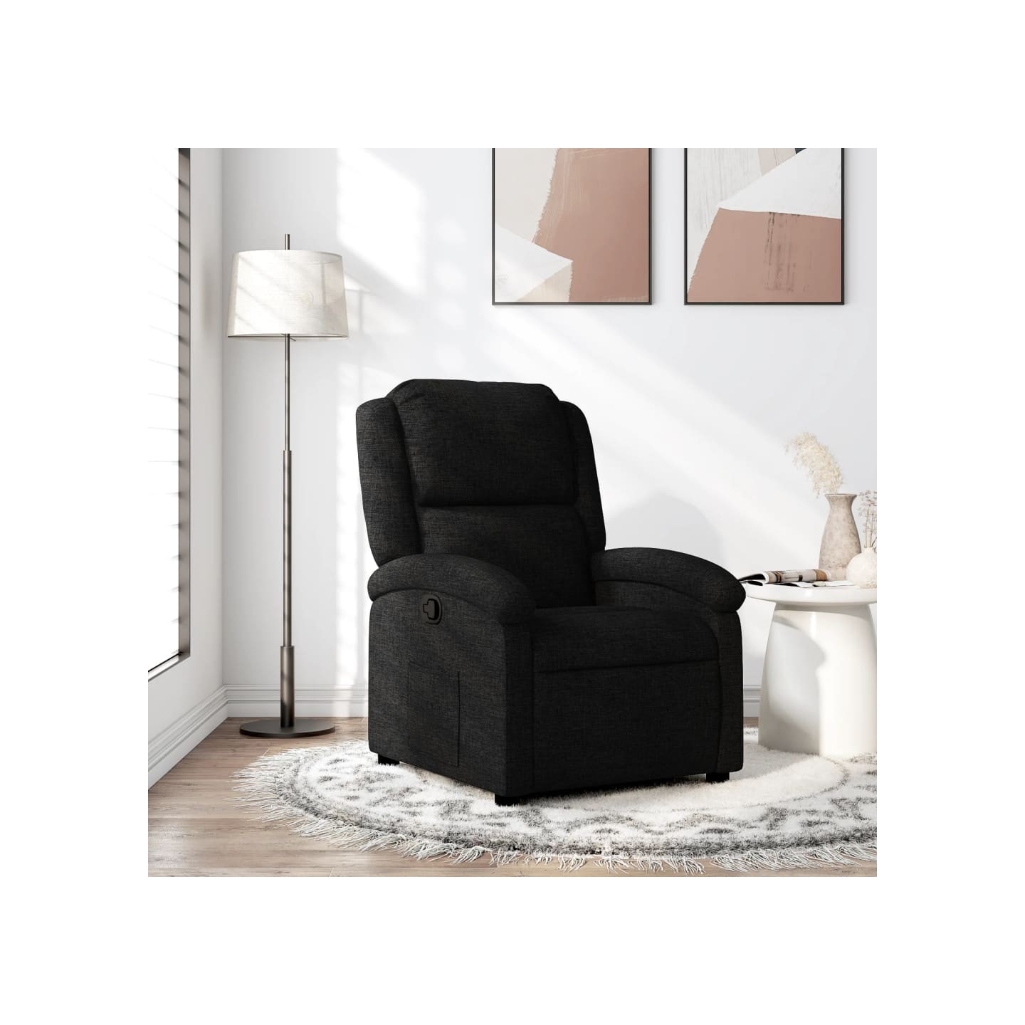 Fauteuil inclinable noir tissu