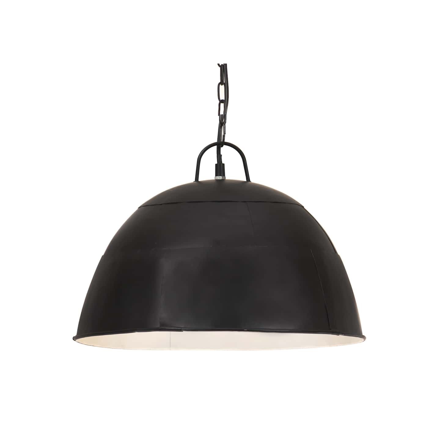 Lampe suspendue industrielle vintage 25 W Noir Rond 41 cm E27