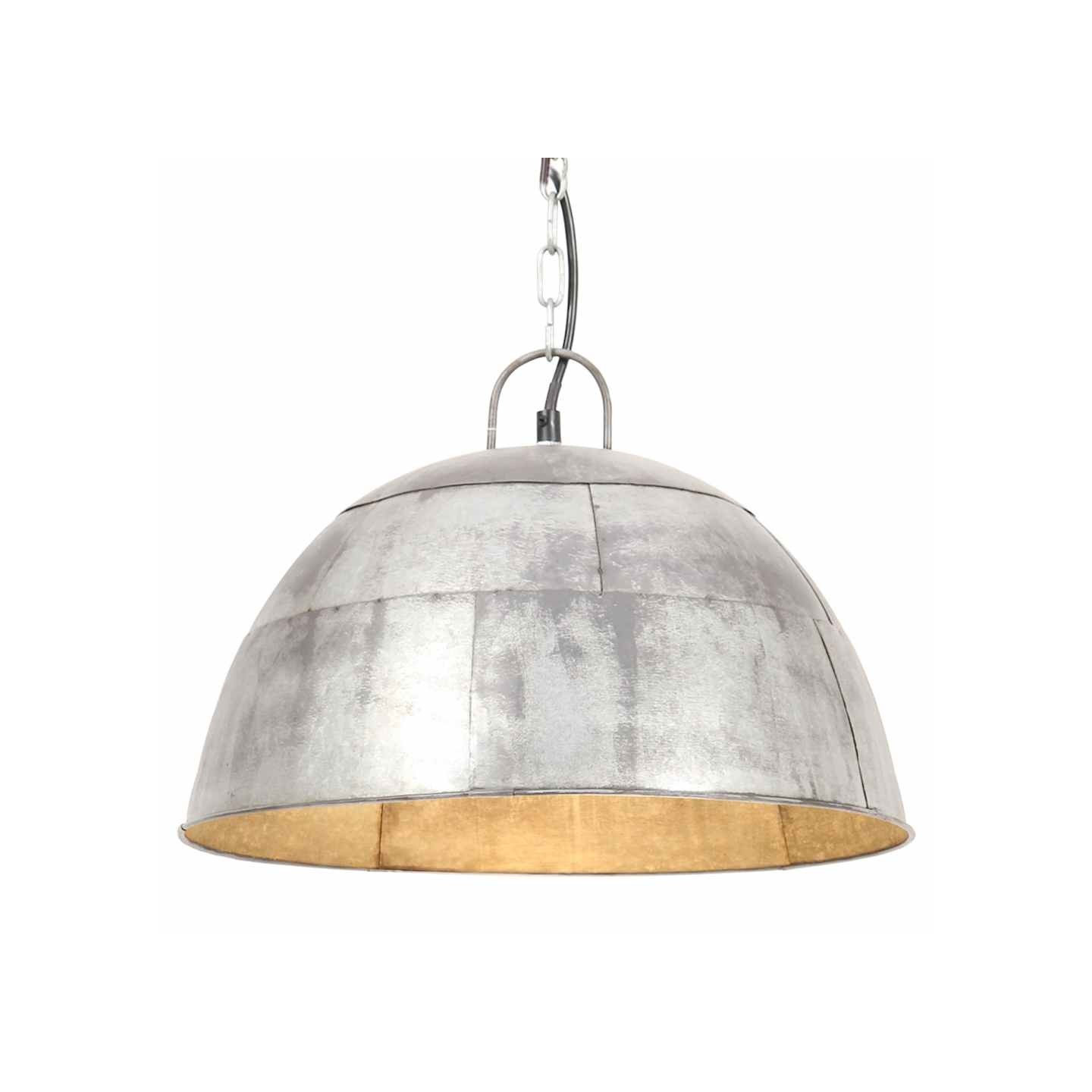 Lampe suspendue industrielle vintage 25 W Argenté Rond 41cm E27