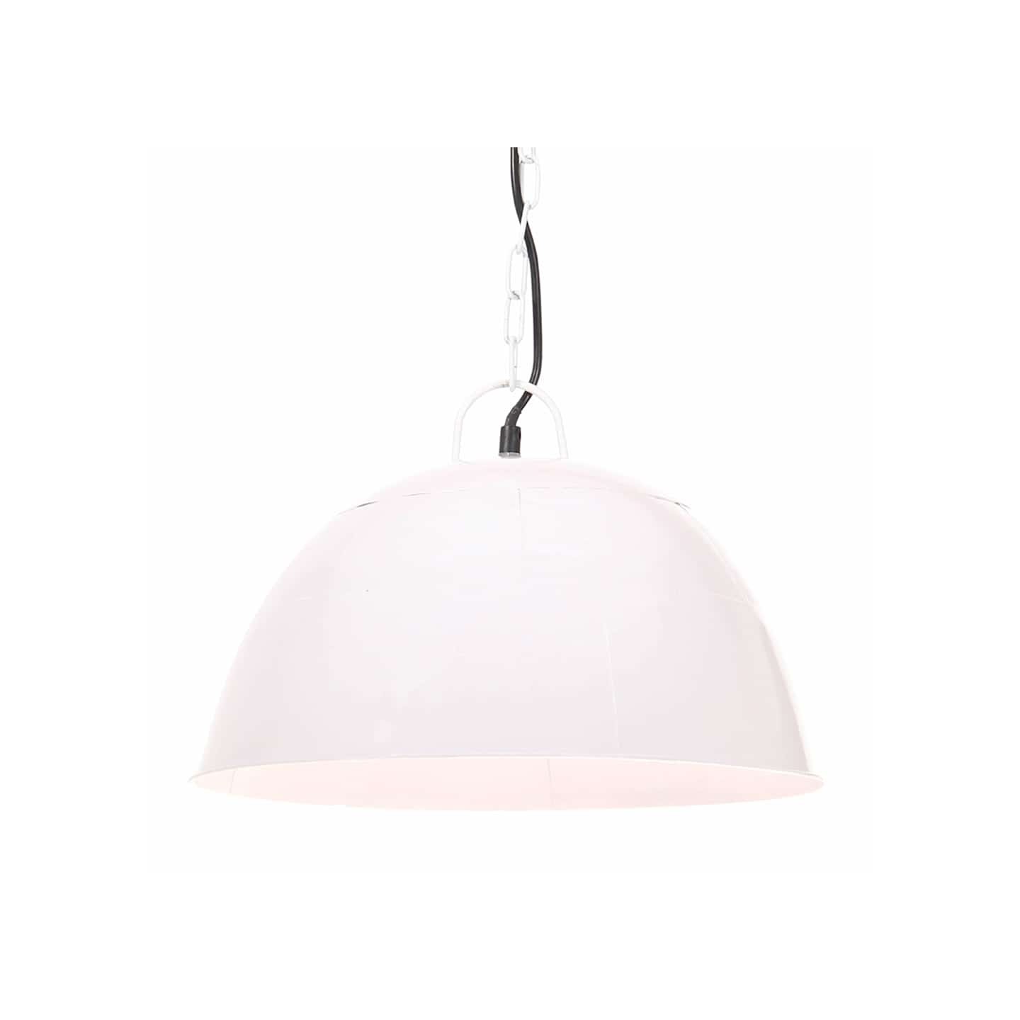 Lampe suspendue industrielle vintage 25 W Blanc Rond 41 cm E27