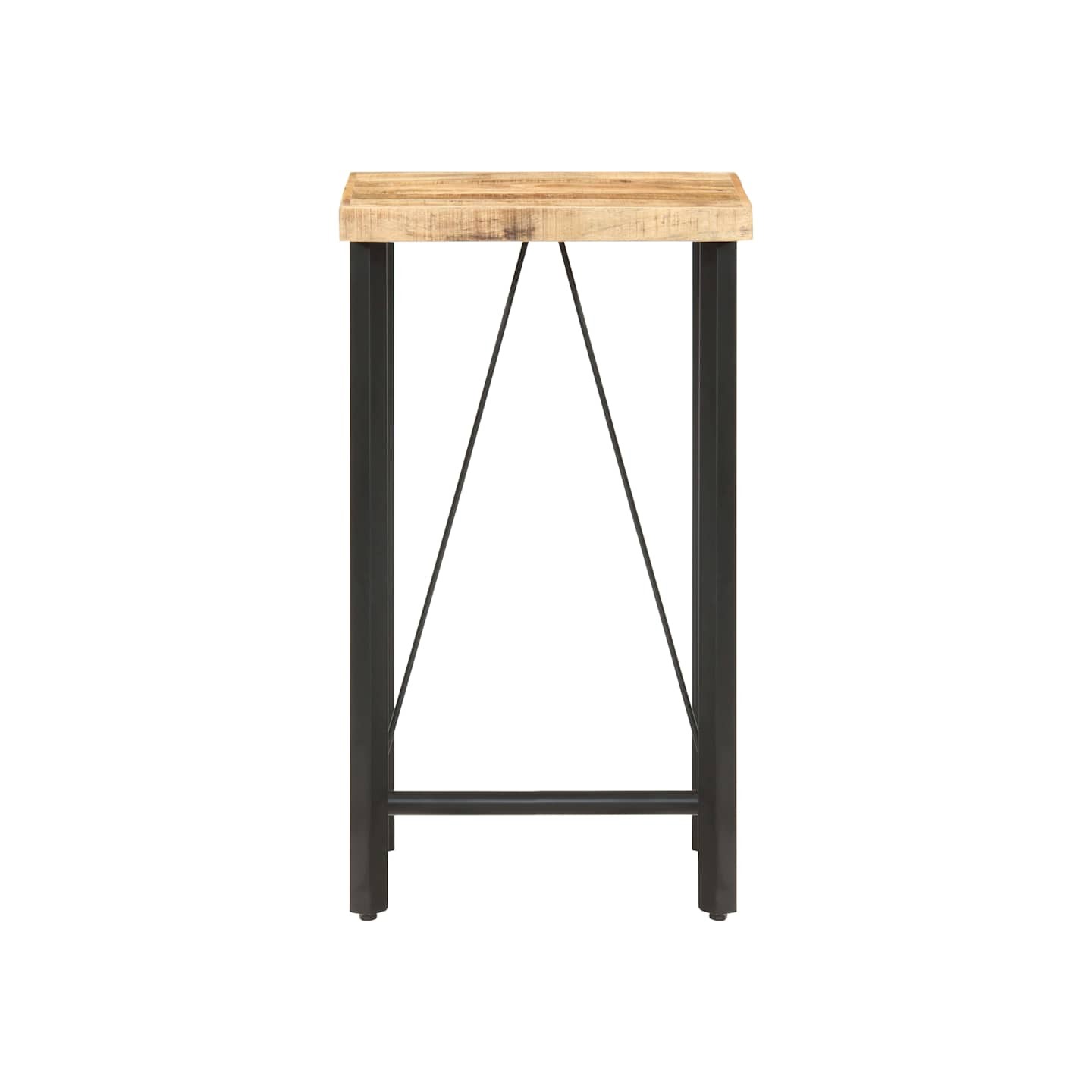 Table de bar 60x60x107 cm Bois de manguier brut