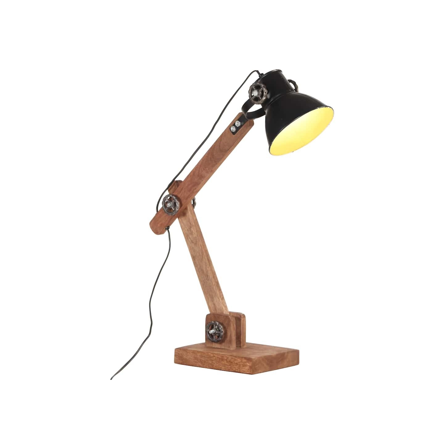 Lampe de bureau industrielle Noir Rond 58x18x90 cm E27
