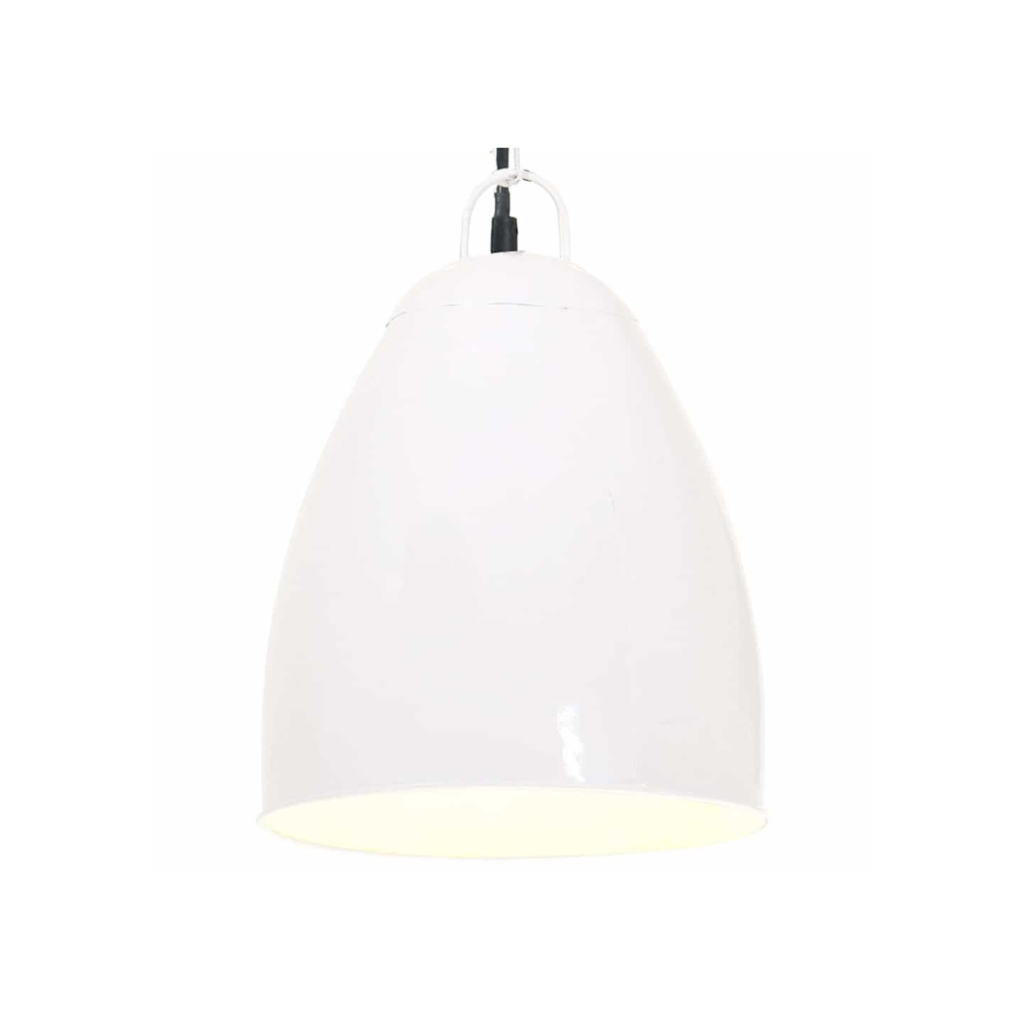 Lampe suspendue industrielle 25 W Blanc Rond 32 cm E27
