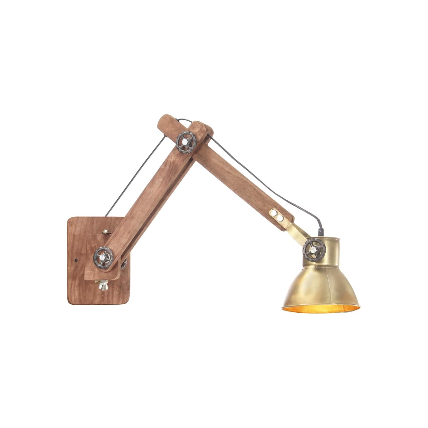 Lampe murale Style industriel Laiton Rond E27