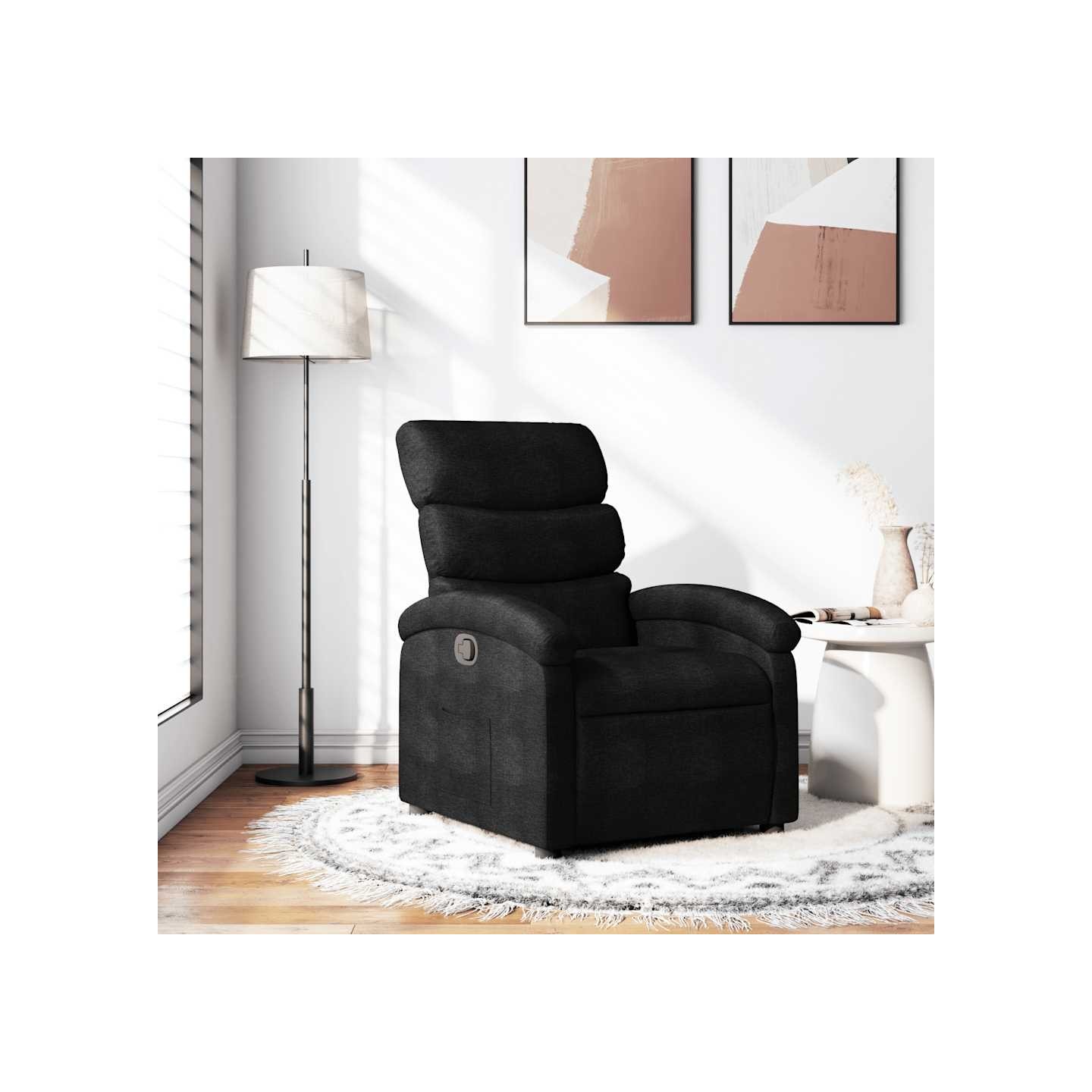 Fauteuil inclinable noir tissu