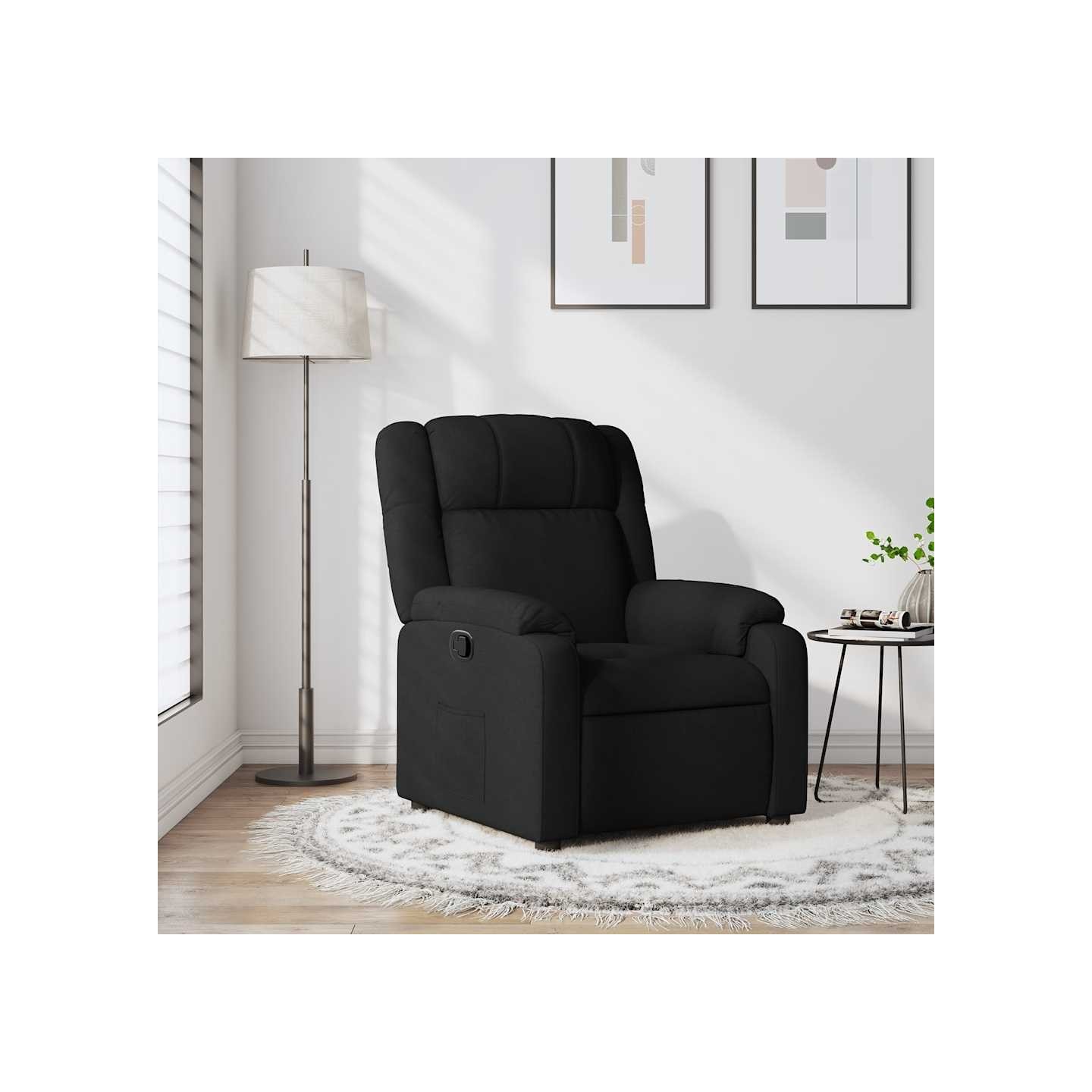 Fauteuil inclinable noir tissu