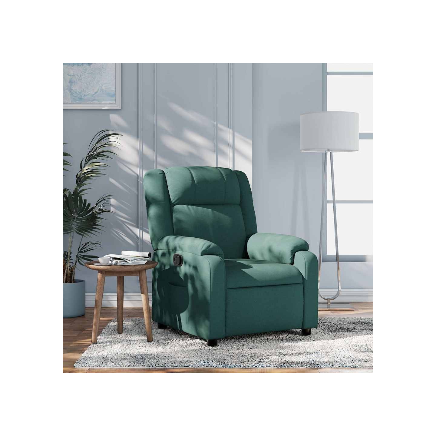 Fauteuil inclinable vert foncé tissu