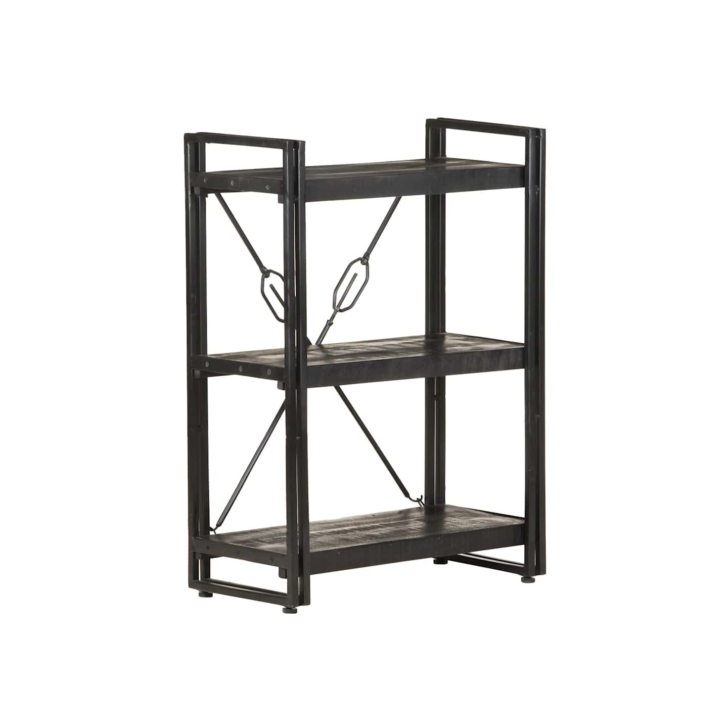 Bibliothèque à 3 niveaux 60x30x80 cm Bois de manguier massif