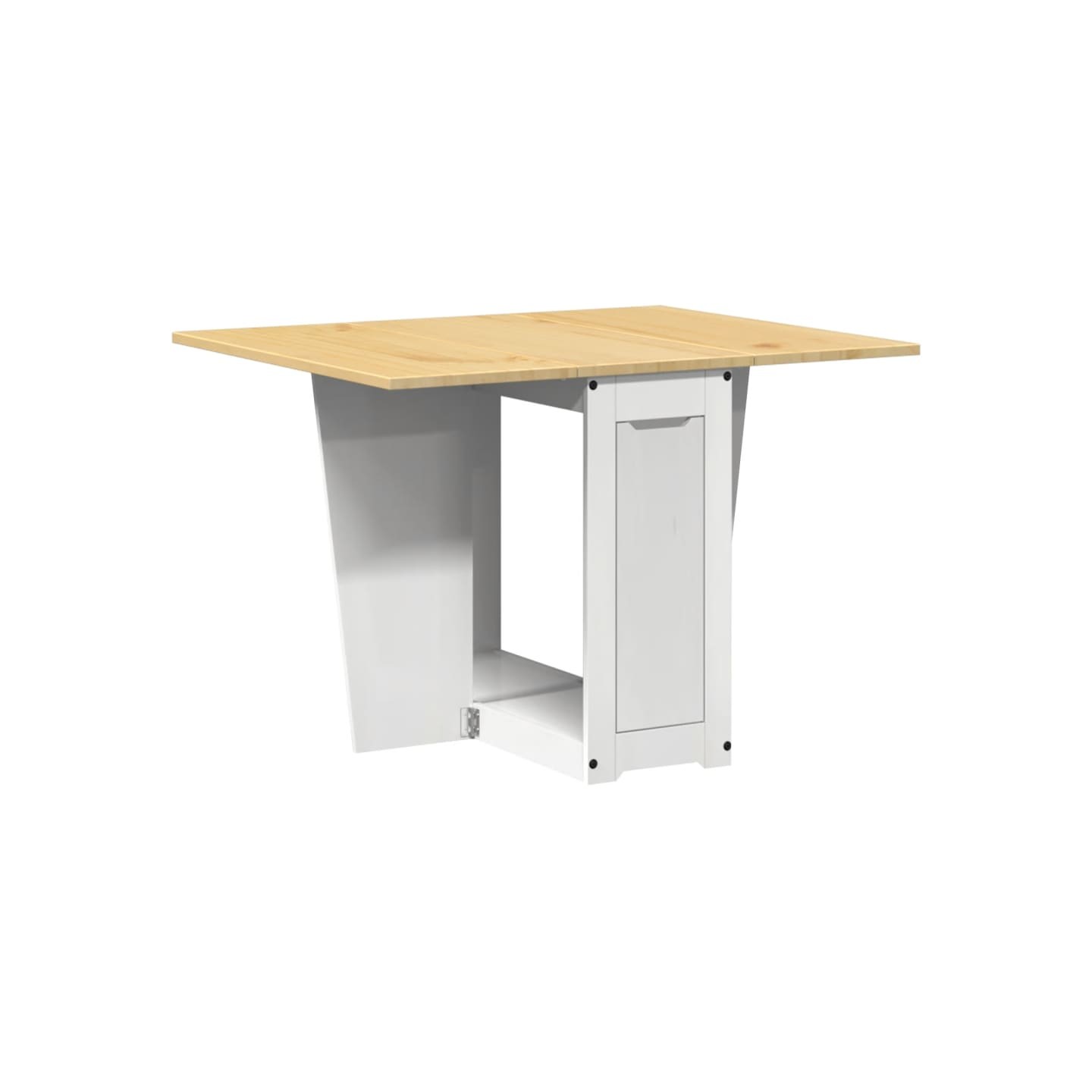 Table à manger papillon pliable Corona blanc bois de pin massif