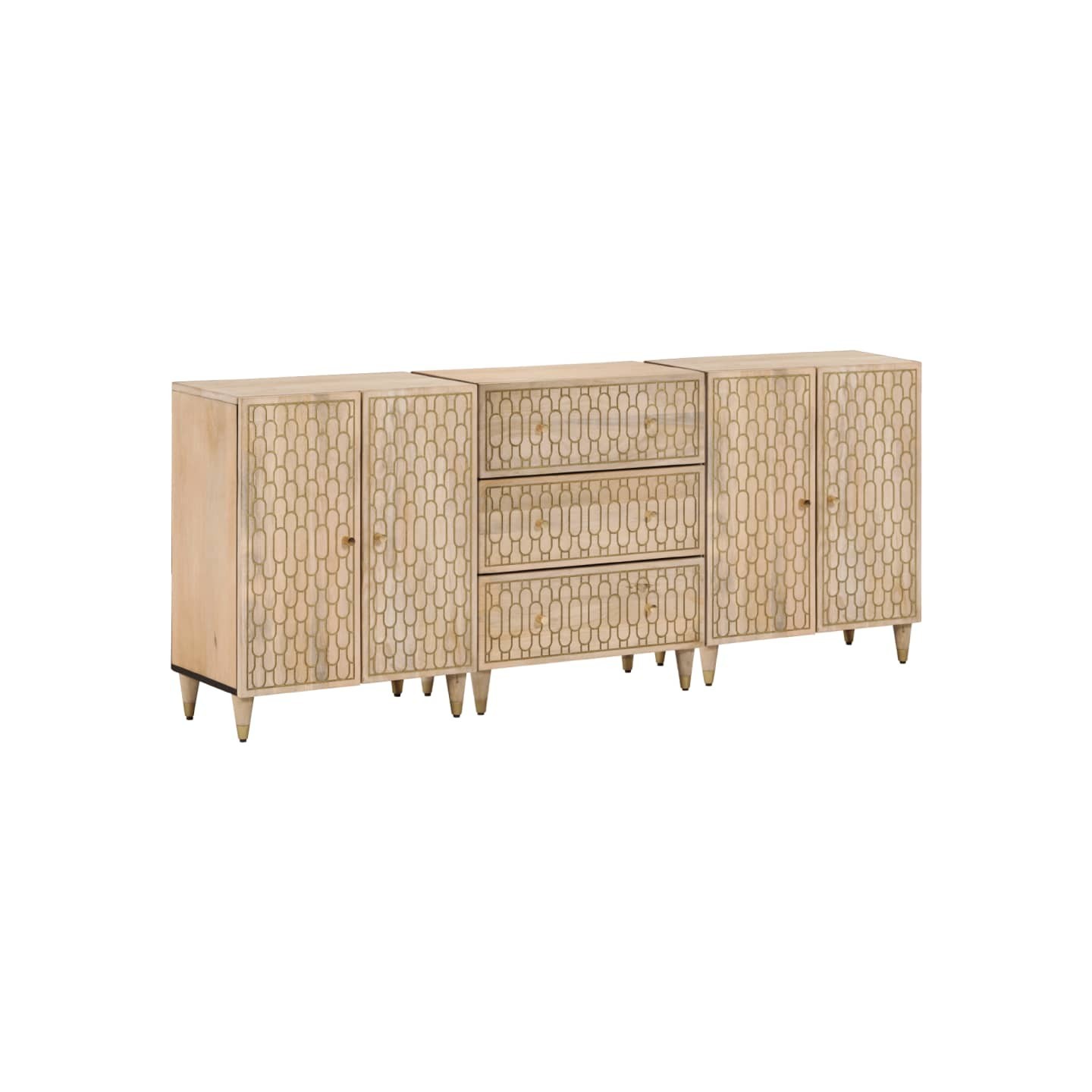 Armoires latérales 3 pcs 60x33x75 cm bois massif de manguier