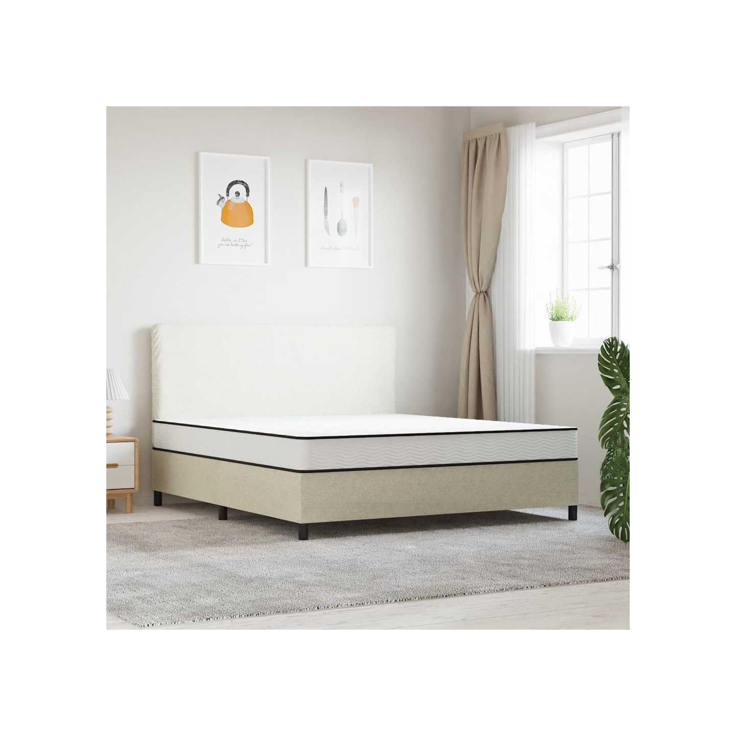 Matelas à ressorts bonnell moyen 200x200 cm