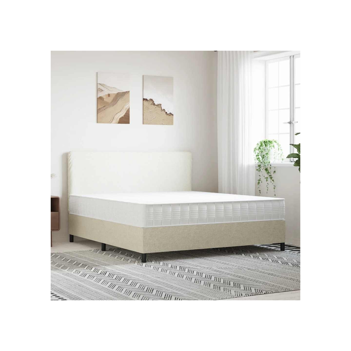 Matelas à ressorts ensachés dureté moyenne 180x200 cm