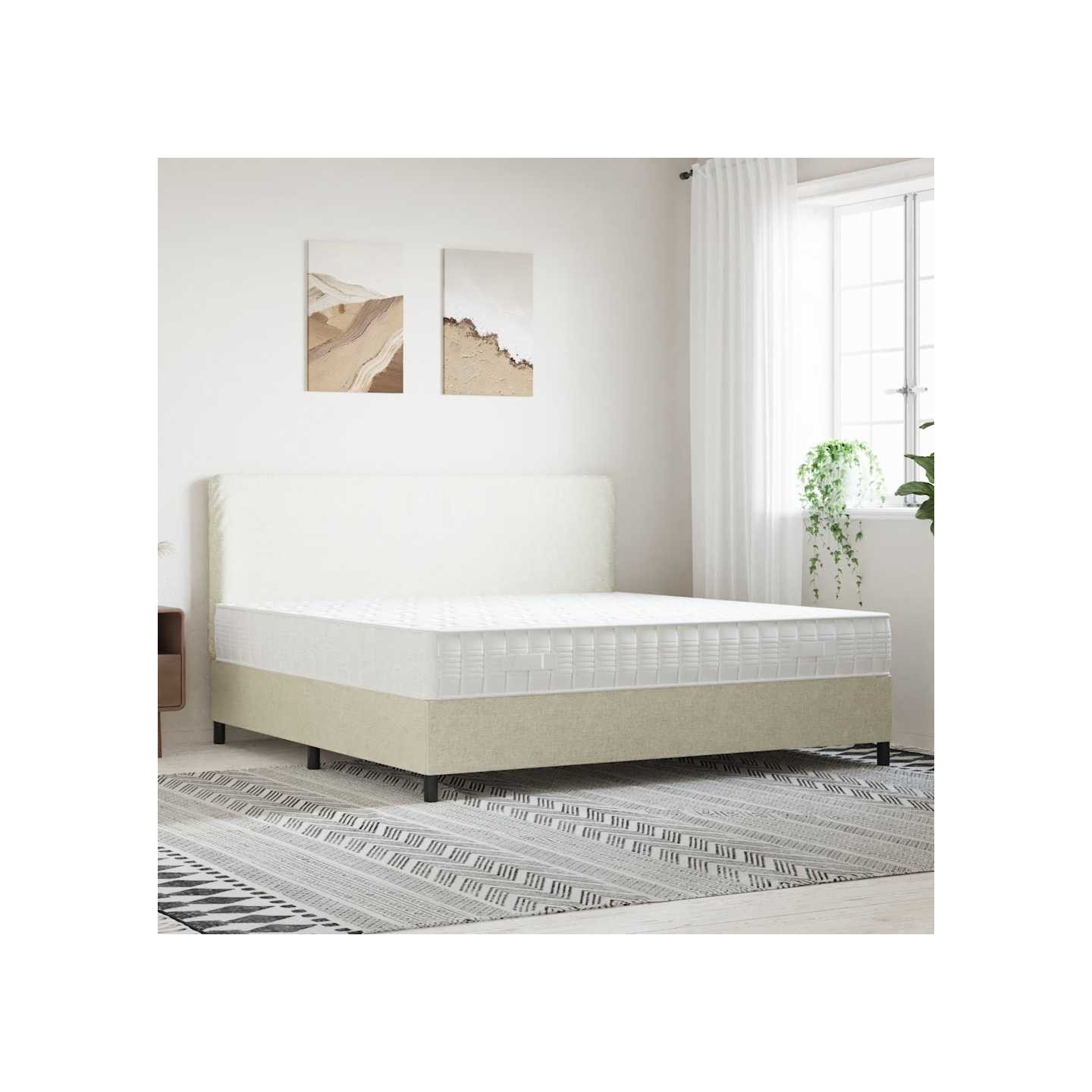 Matelas à ressorts ensachés dureté moyenne 200x200 cm