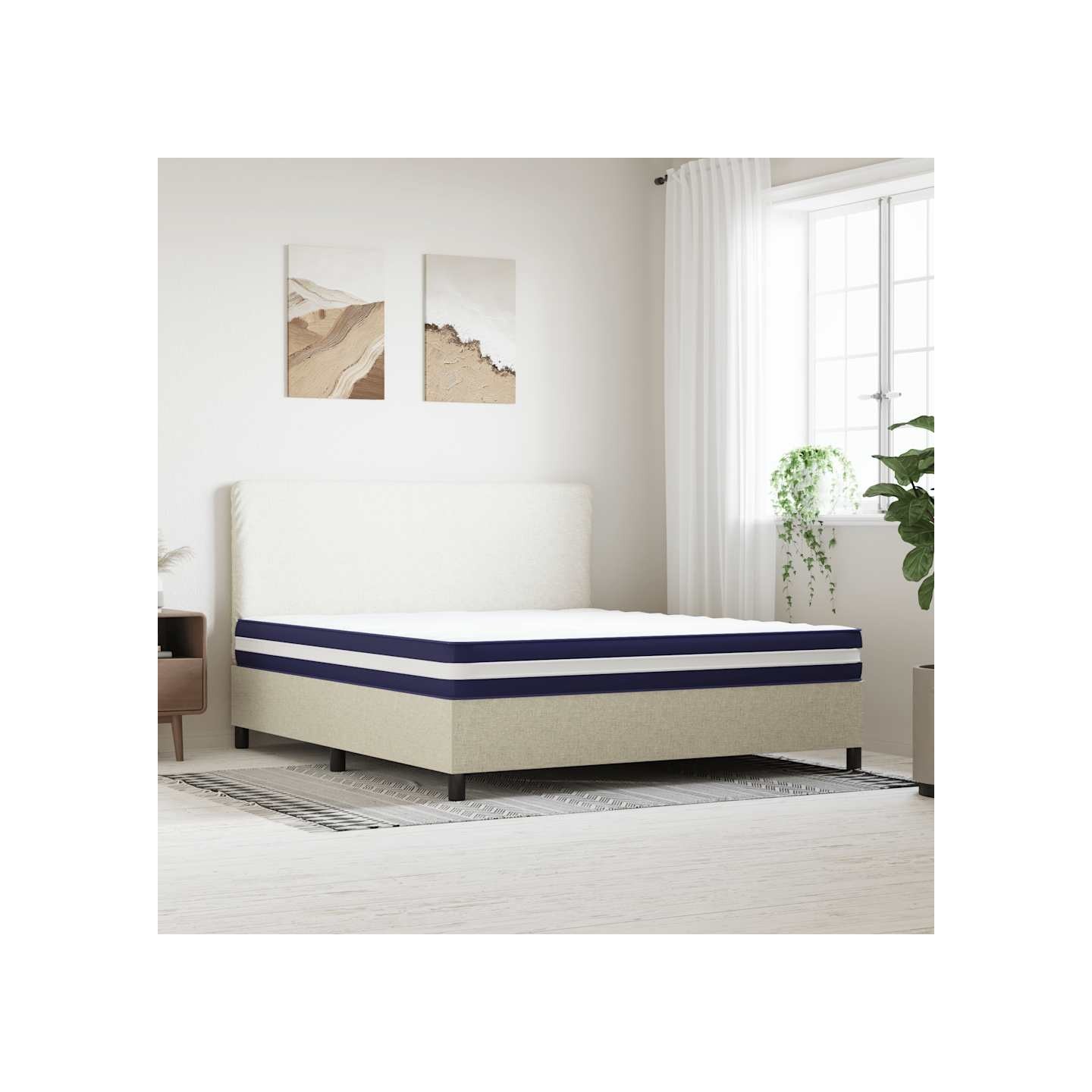 Matelas à ressorts ensachés dureté moyenne 180x200 cm
