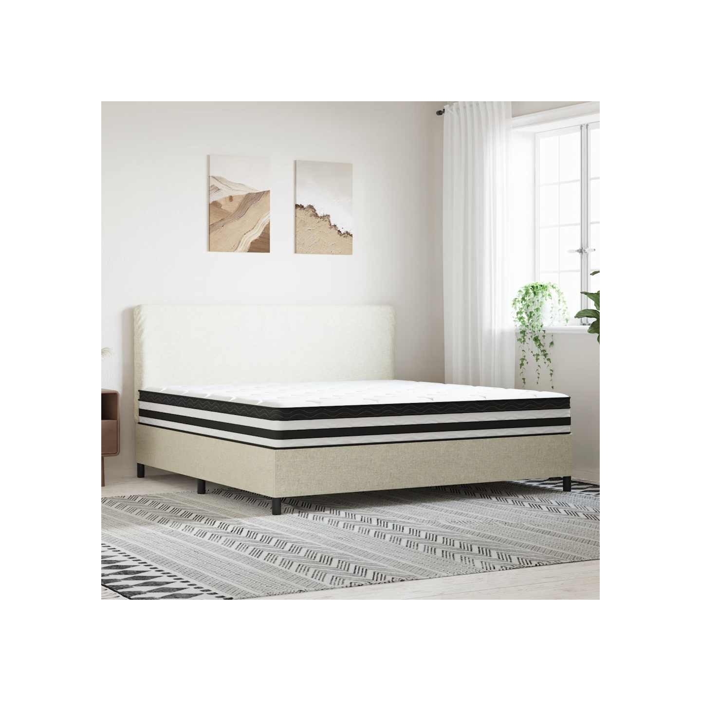 Matelas à ressorts ensachés moyen 200x200 cm