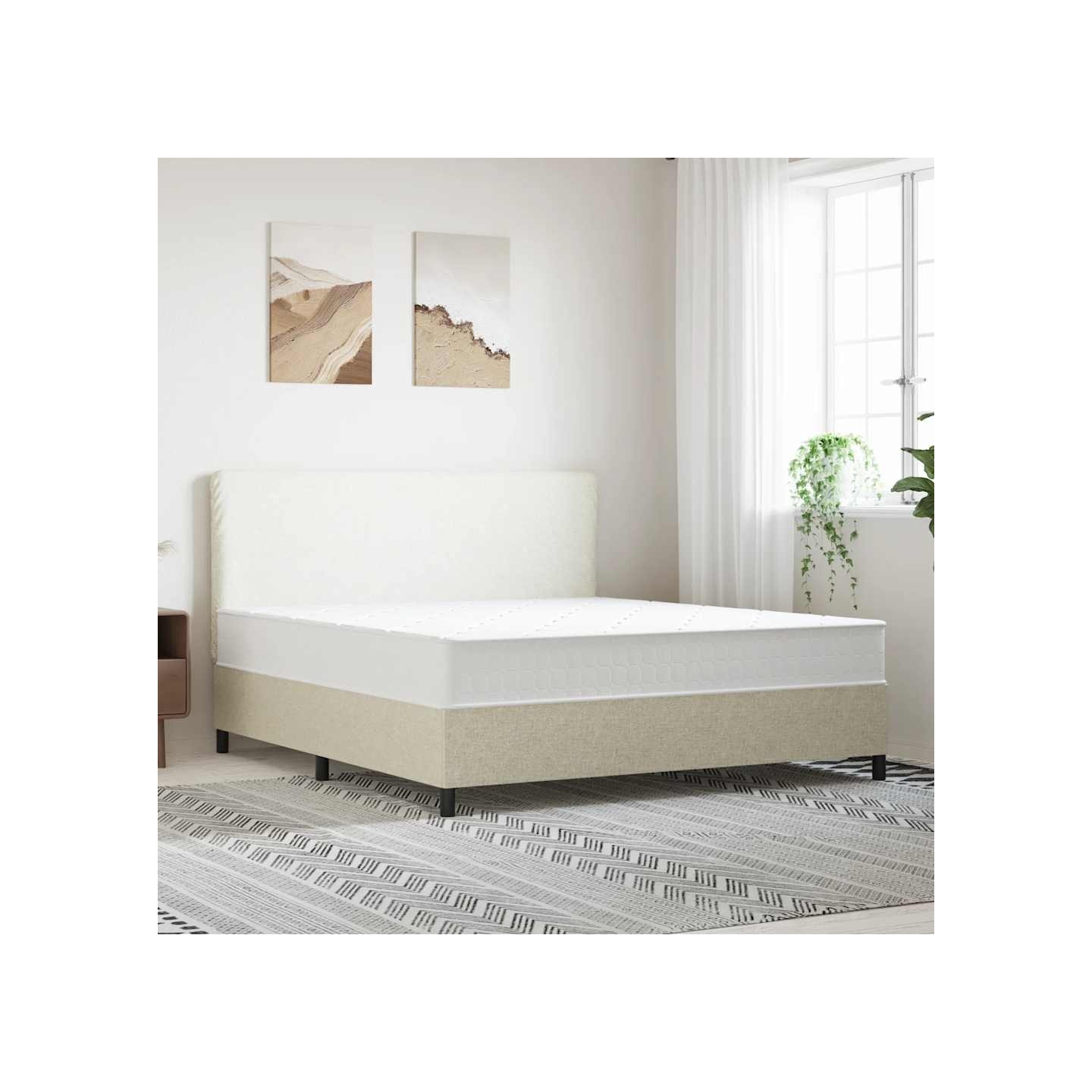 Matelas à ressorts ensachés dureté moyenne 180x200 cm
