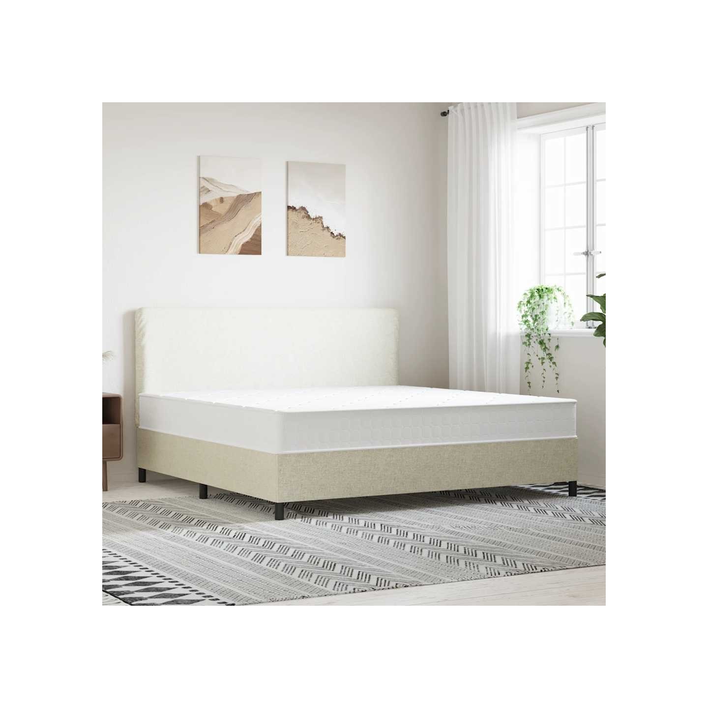 Matelas à ressorts ensachés dureté moyenne 200x200 cm