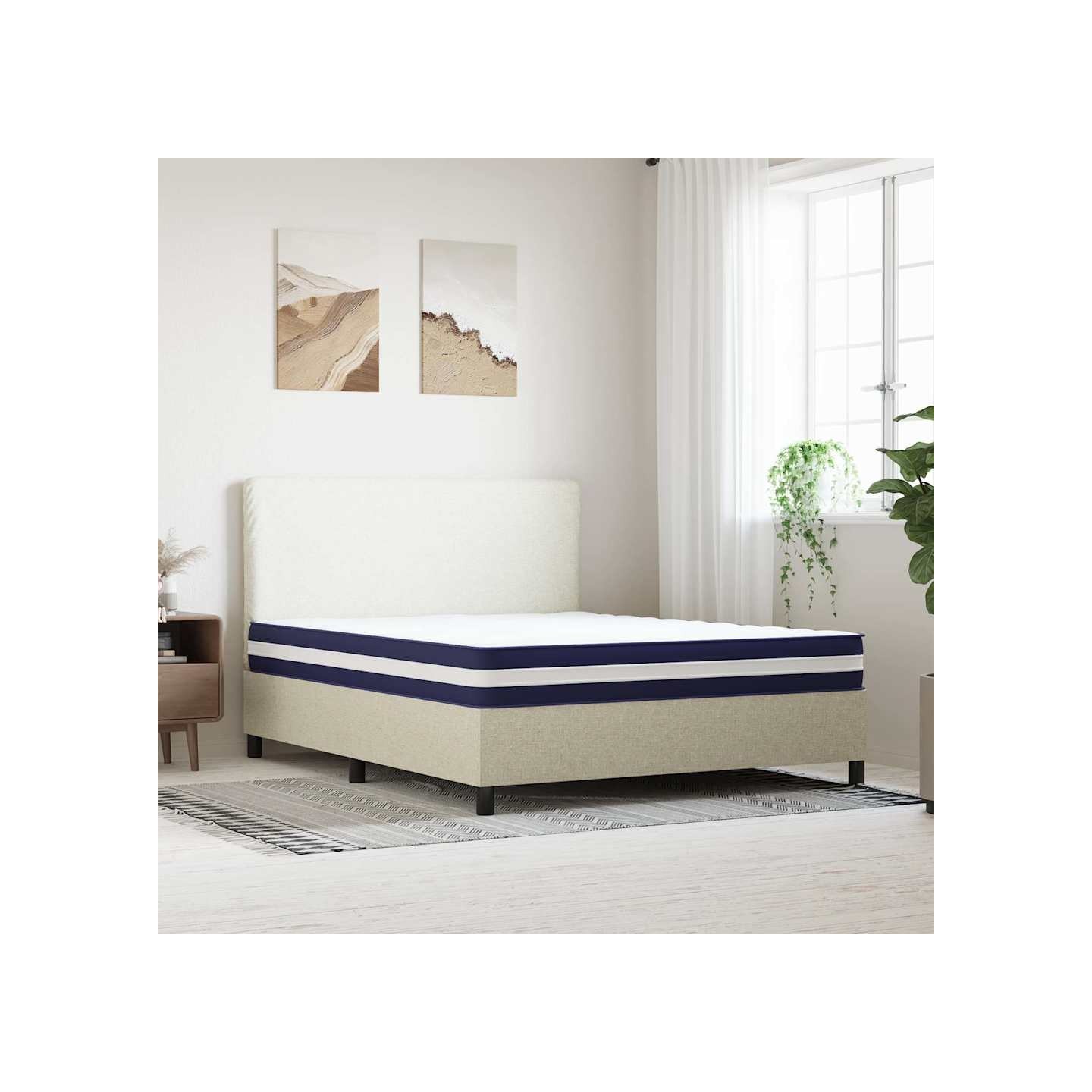 Matelas à ressorts ensachés dureté moyenne 160x200 cm