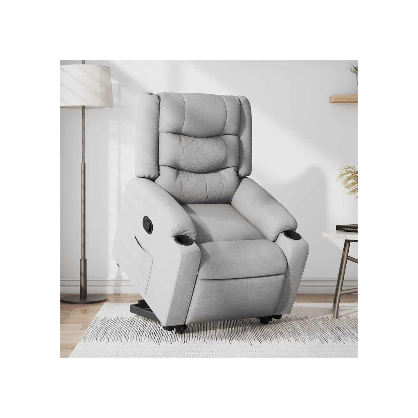 Fauteuil inclinable Gris clair Tissu