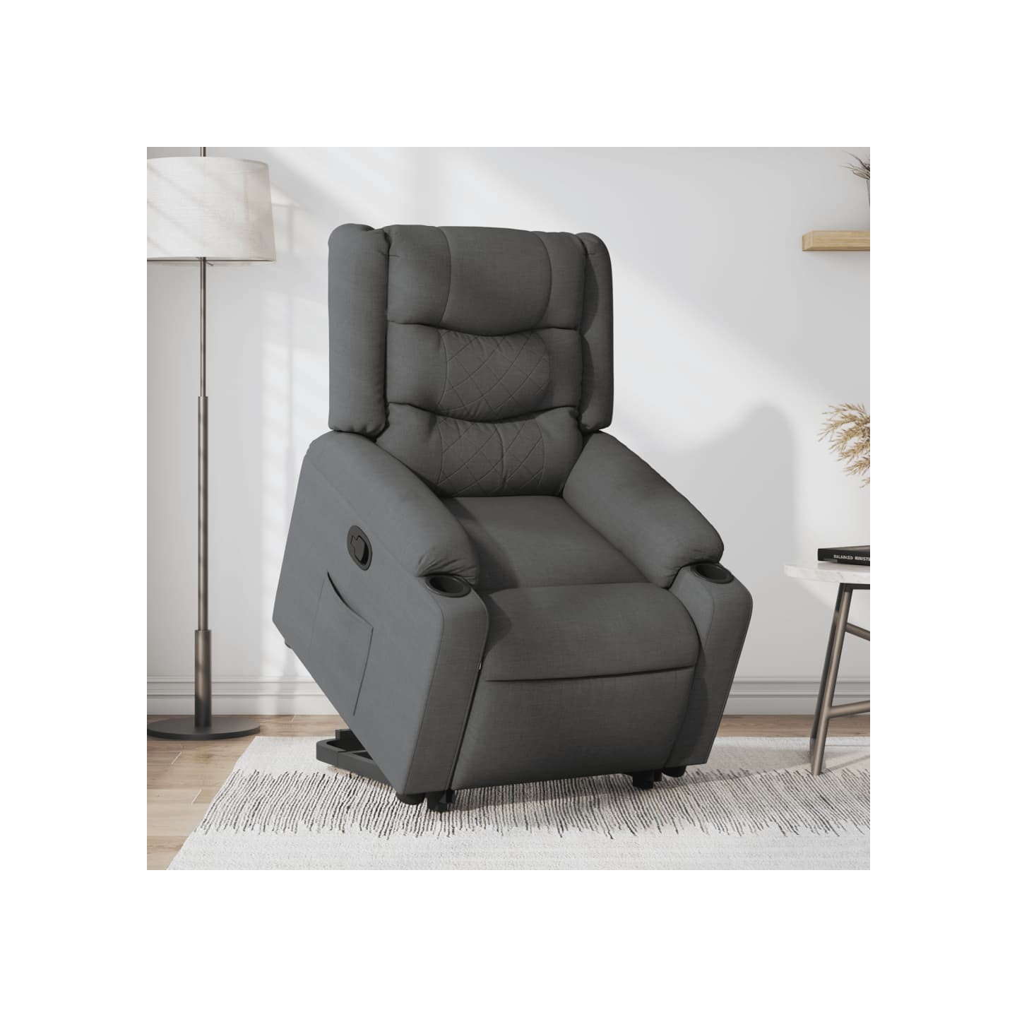 Fauteuil inclinable Gris foncé Tissu