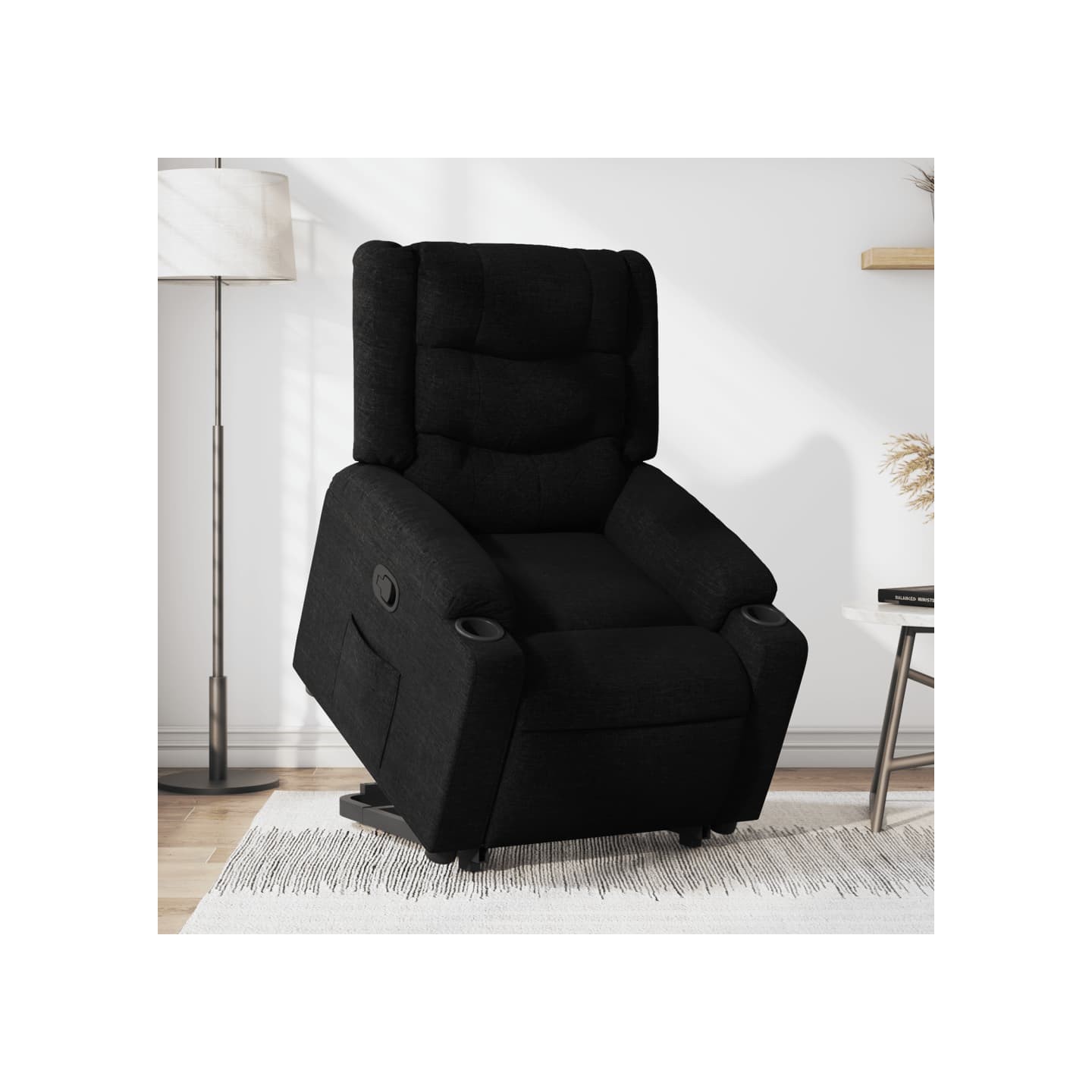 Fauteuil inclinable noir tissu