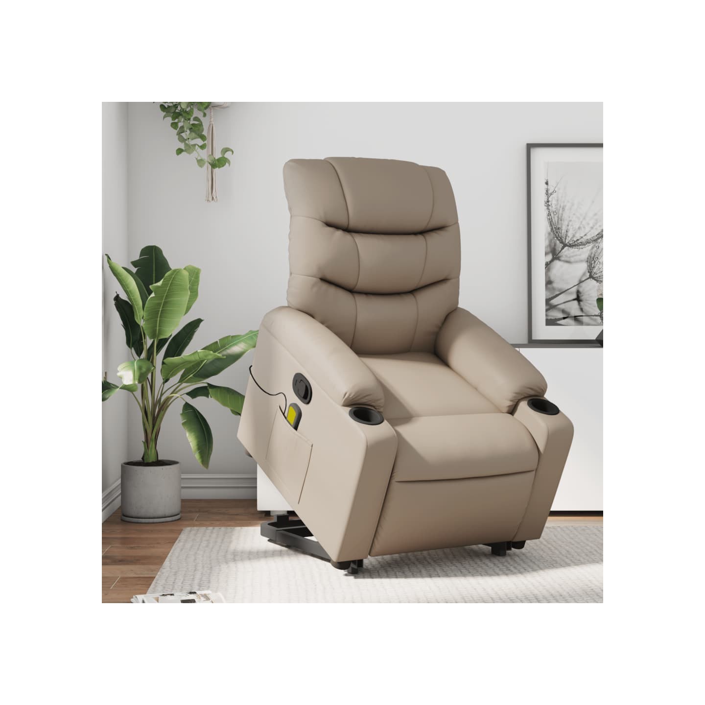 Fauteuil inclinable de massage Cappuccino Similicuir