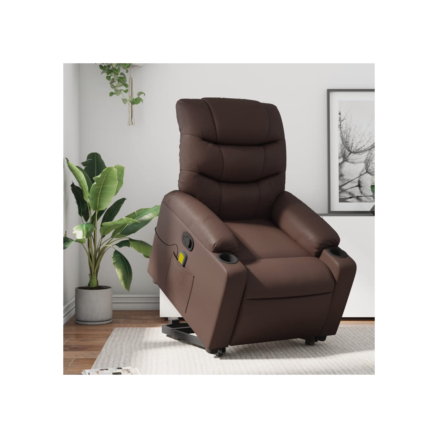 Fauteuil inclinable de massage Marron Similicuir