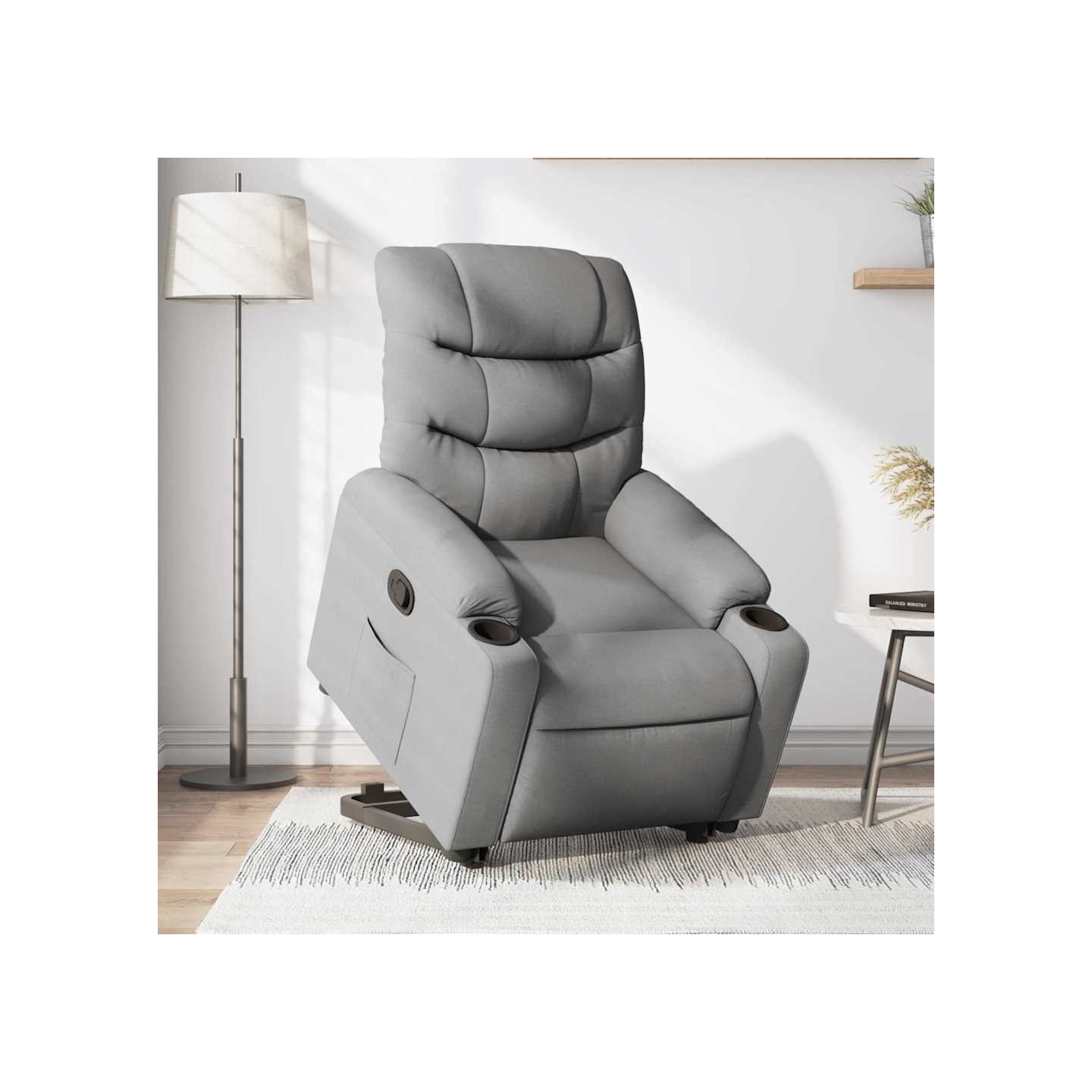 Fauteuil inclinable Gris clair Tissu