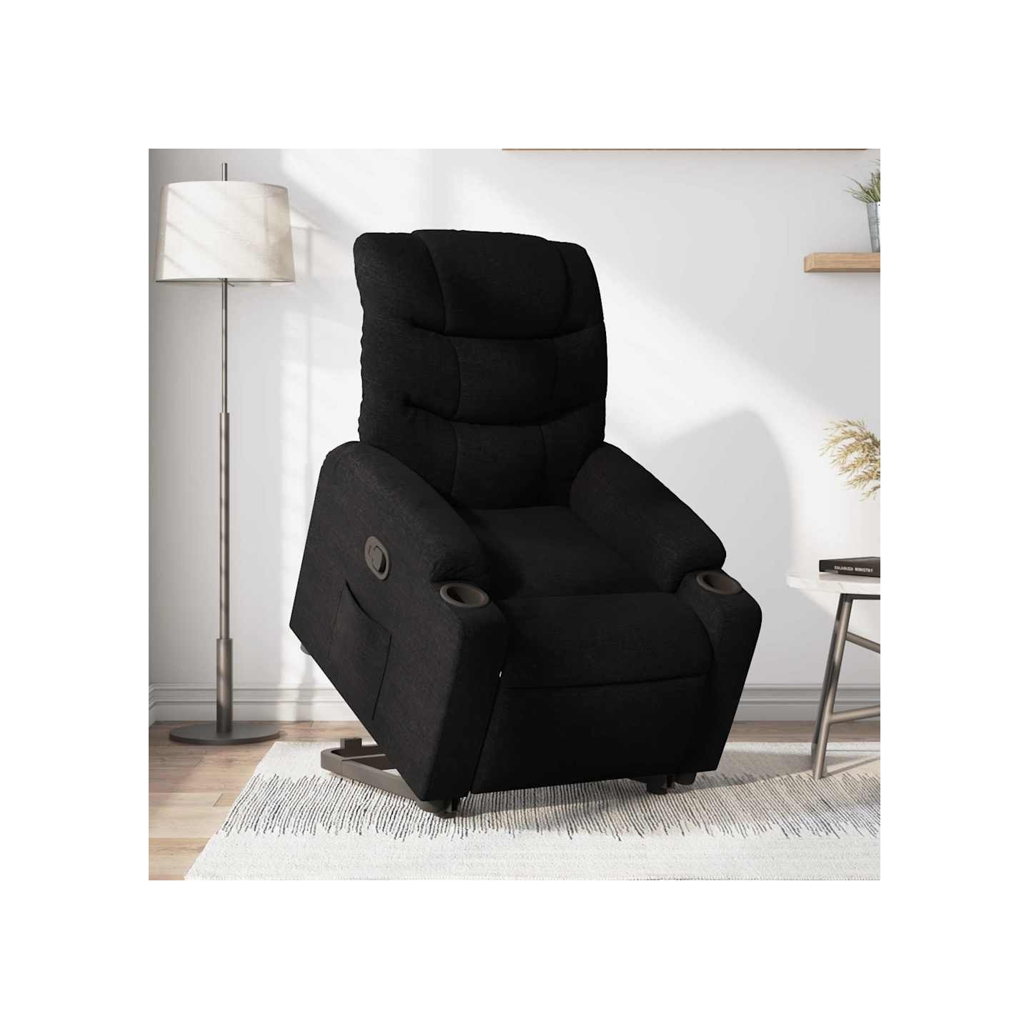 Fauteuil inclinable noir tissu