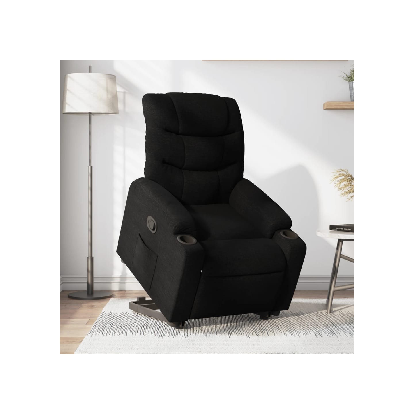 Fauteuil inclinable électrique noir tissu