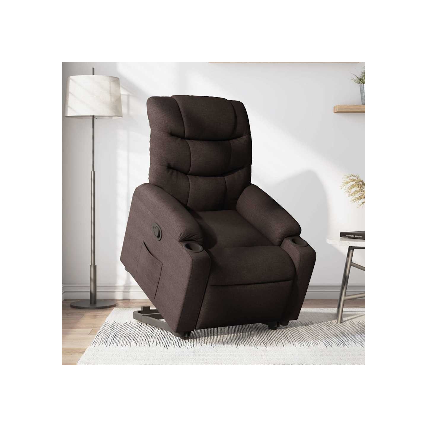 Fauteuil inclinable marron foncé tissu