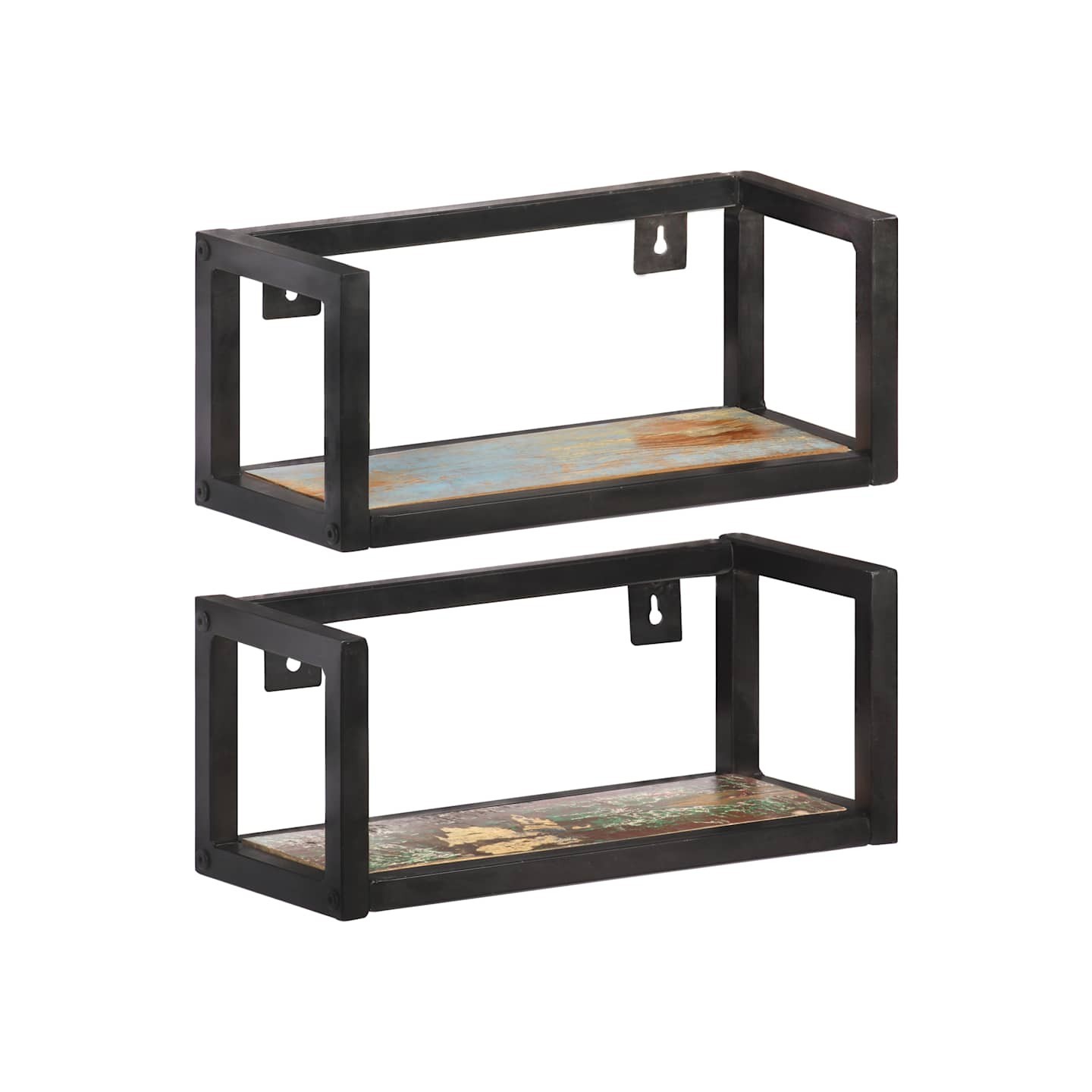 Étagères murales 2 pcs 40 cm Bois de récupération massif
